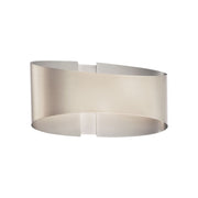 Swerve 10" LED Wall Sconce, Brushed Nickel Finish