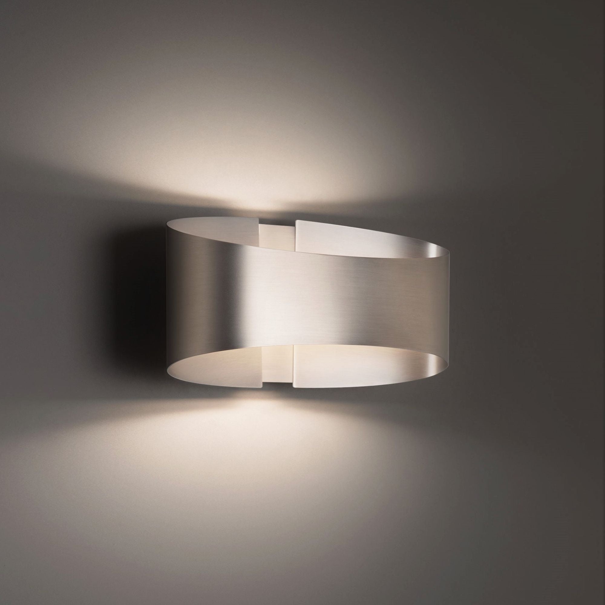 Swerve 10" LED Wall Sconce, Brushed Nickel Finish