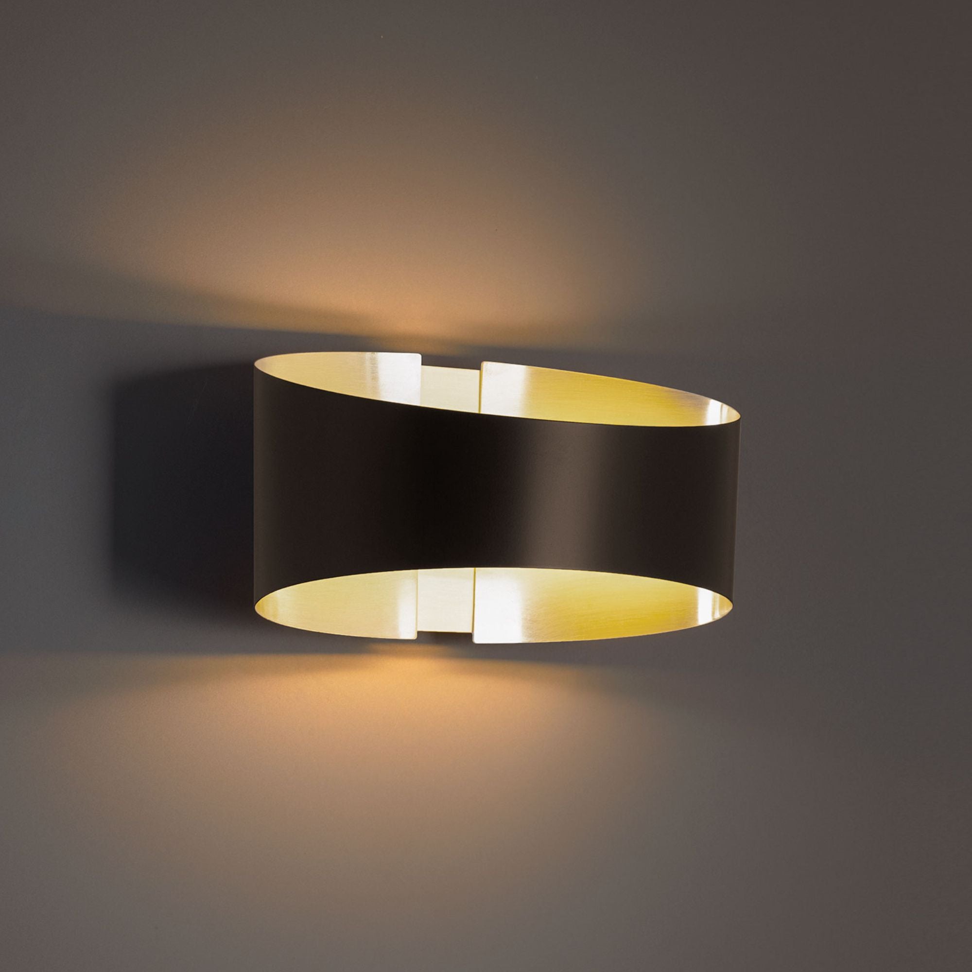 Swerve 10" LED Wall Sconce, Bronze/Brushed Brass Finish