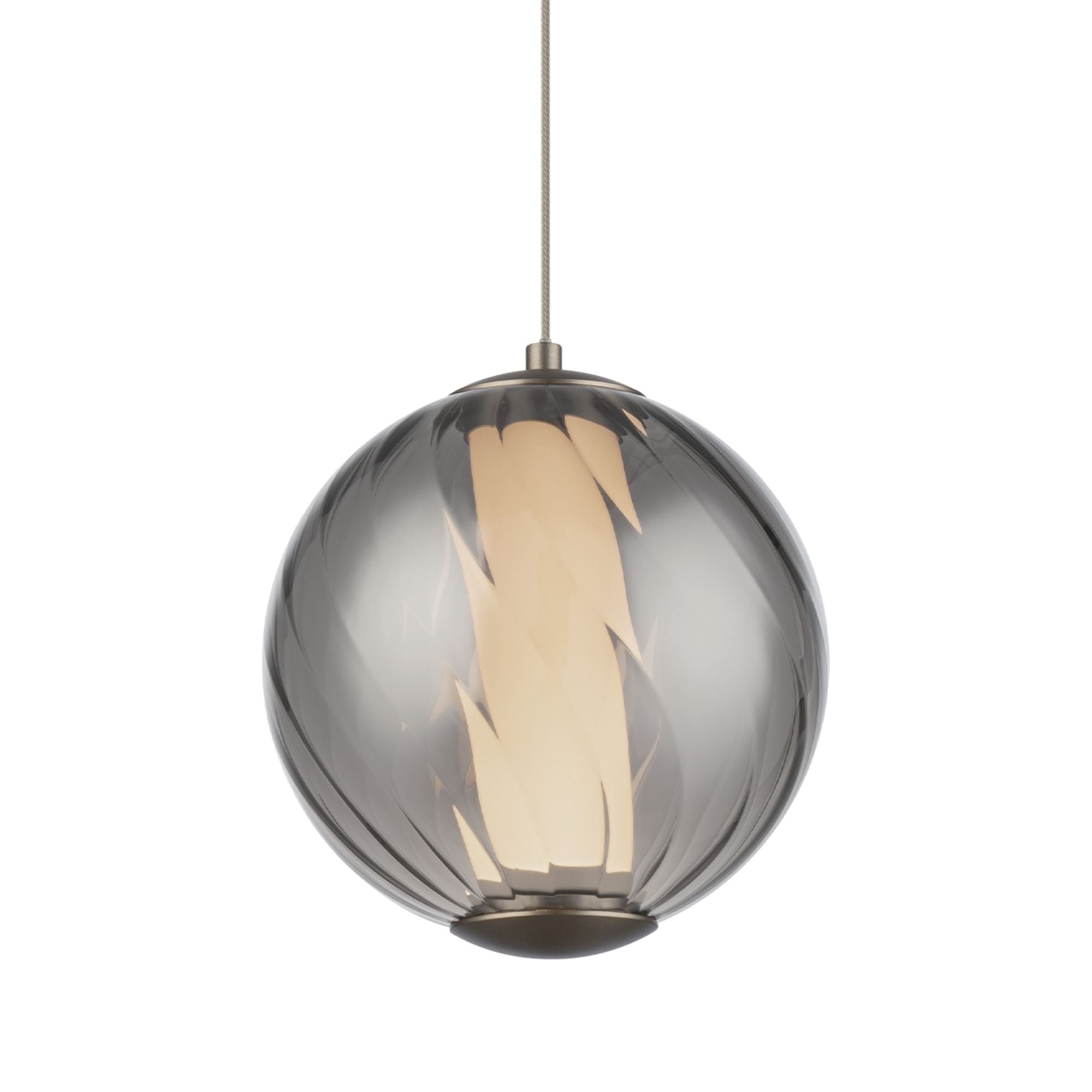 Swirly 11" LED Pendant Light, Selectable CCT, Brushed Nickel Finish
