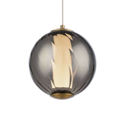 Swirly 11" LED Pendant Light, Selectable CCT, Aged Brass Finish - Bees Lighting