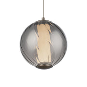 Swirly 11" LED Pendant Light, Selectable CCT, Brushed Nickel Finish - Bees Lighting