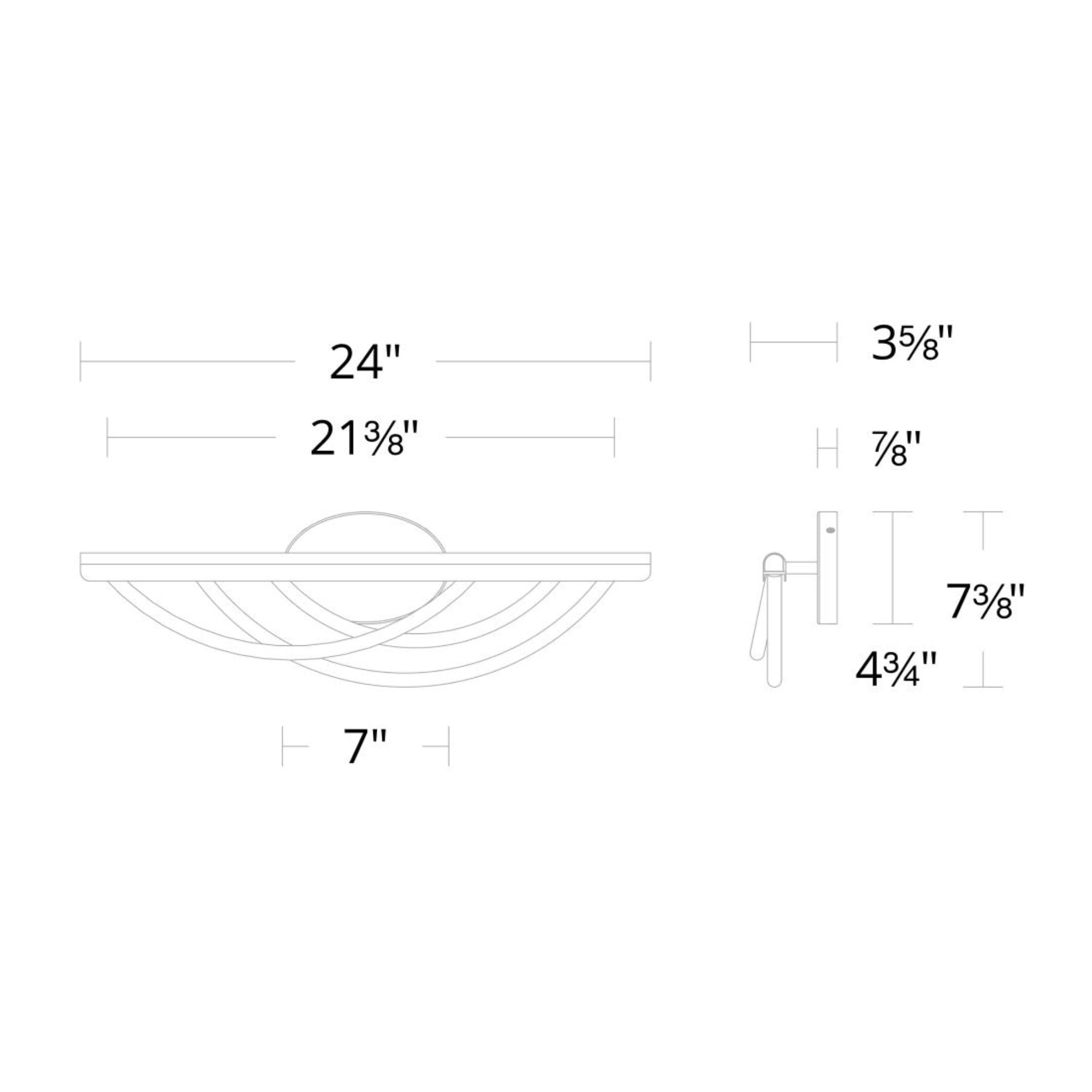 Swoop 24" LED Bath Vanity, Black Finish