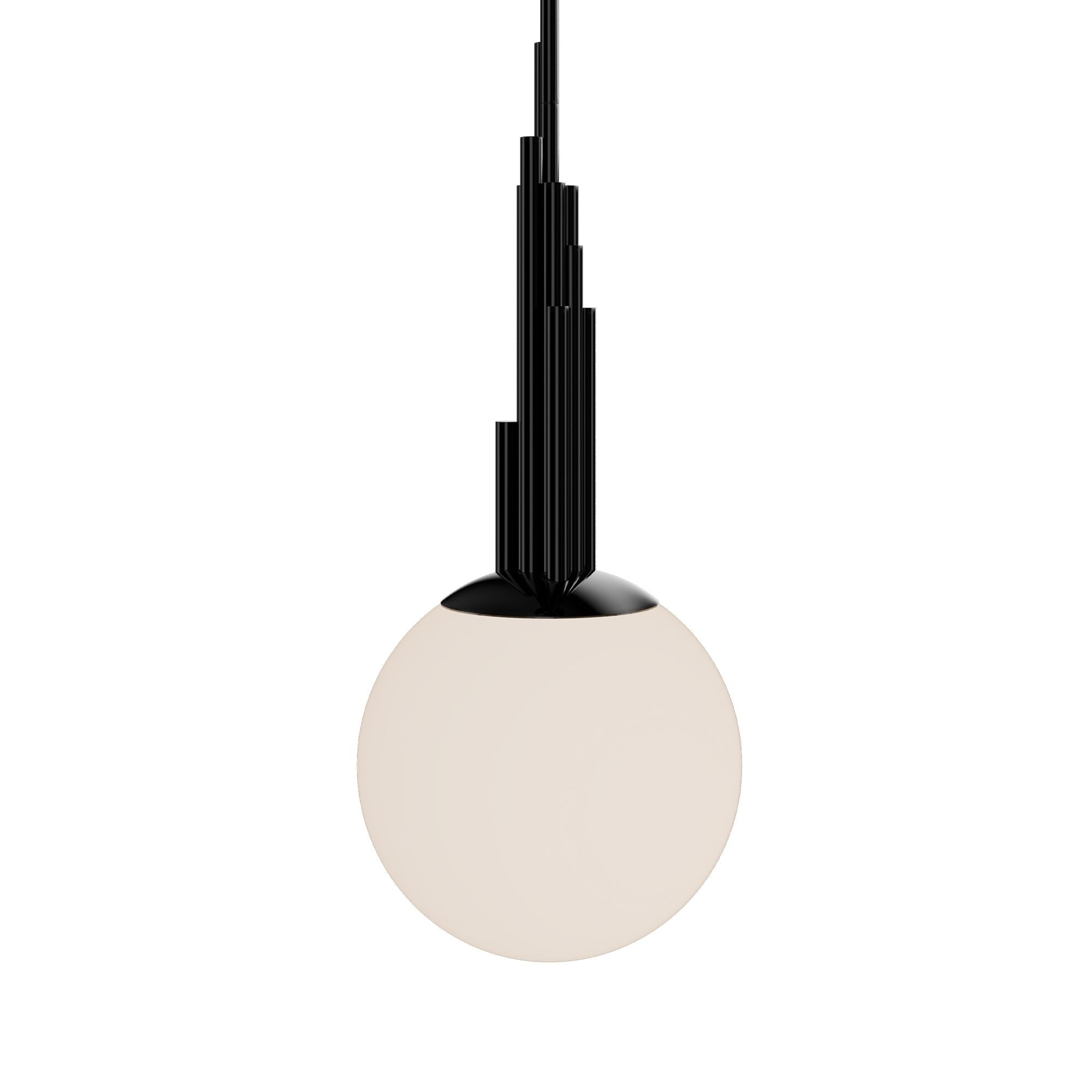 Sybil 14" LED Pendant Light, Selectable CCT, Polished Black Nickel Finish