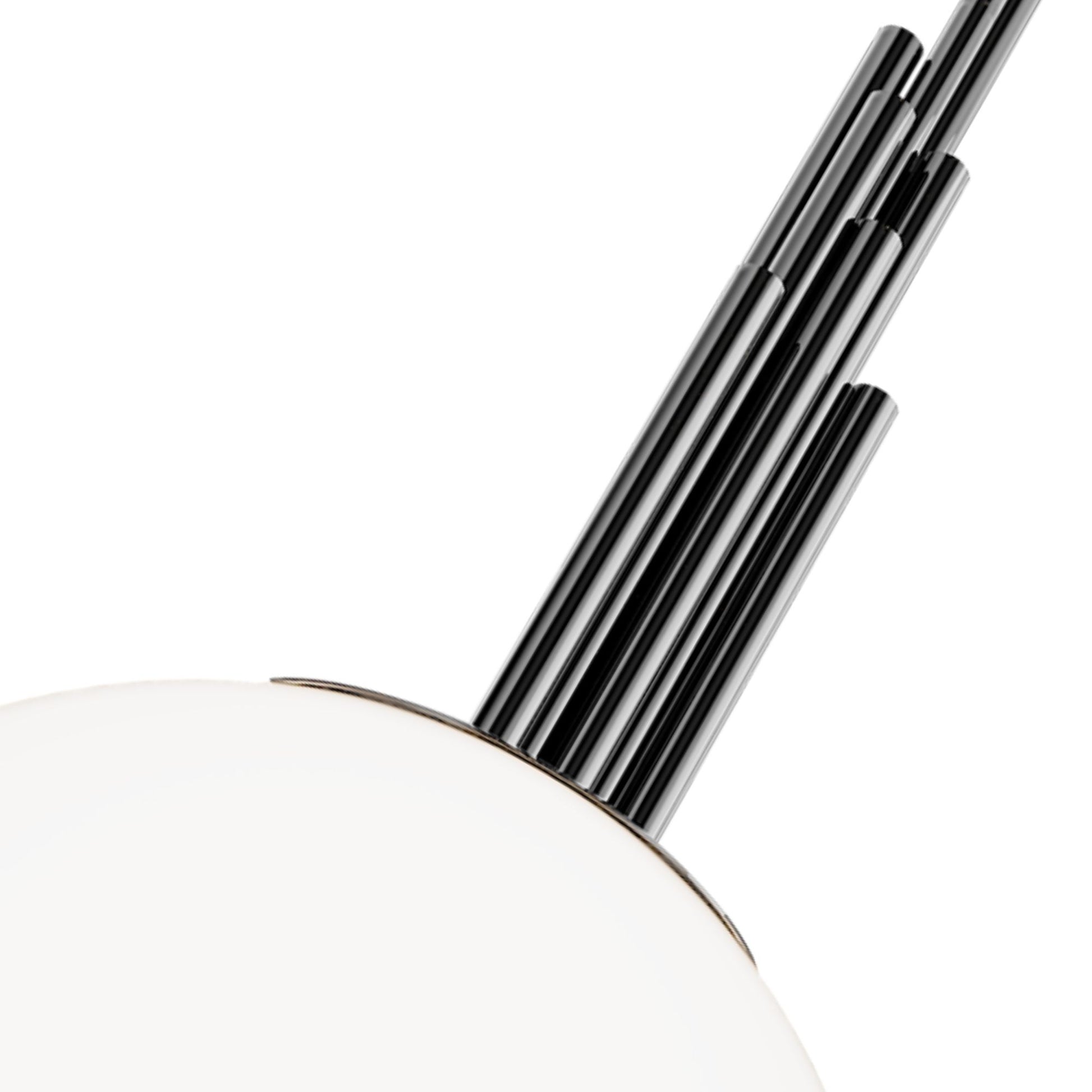 Sybil 14" LED Pendant Light, Selectable CCT, Polished Black Nickel Finish - Bees Lighting