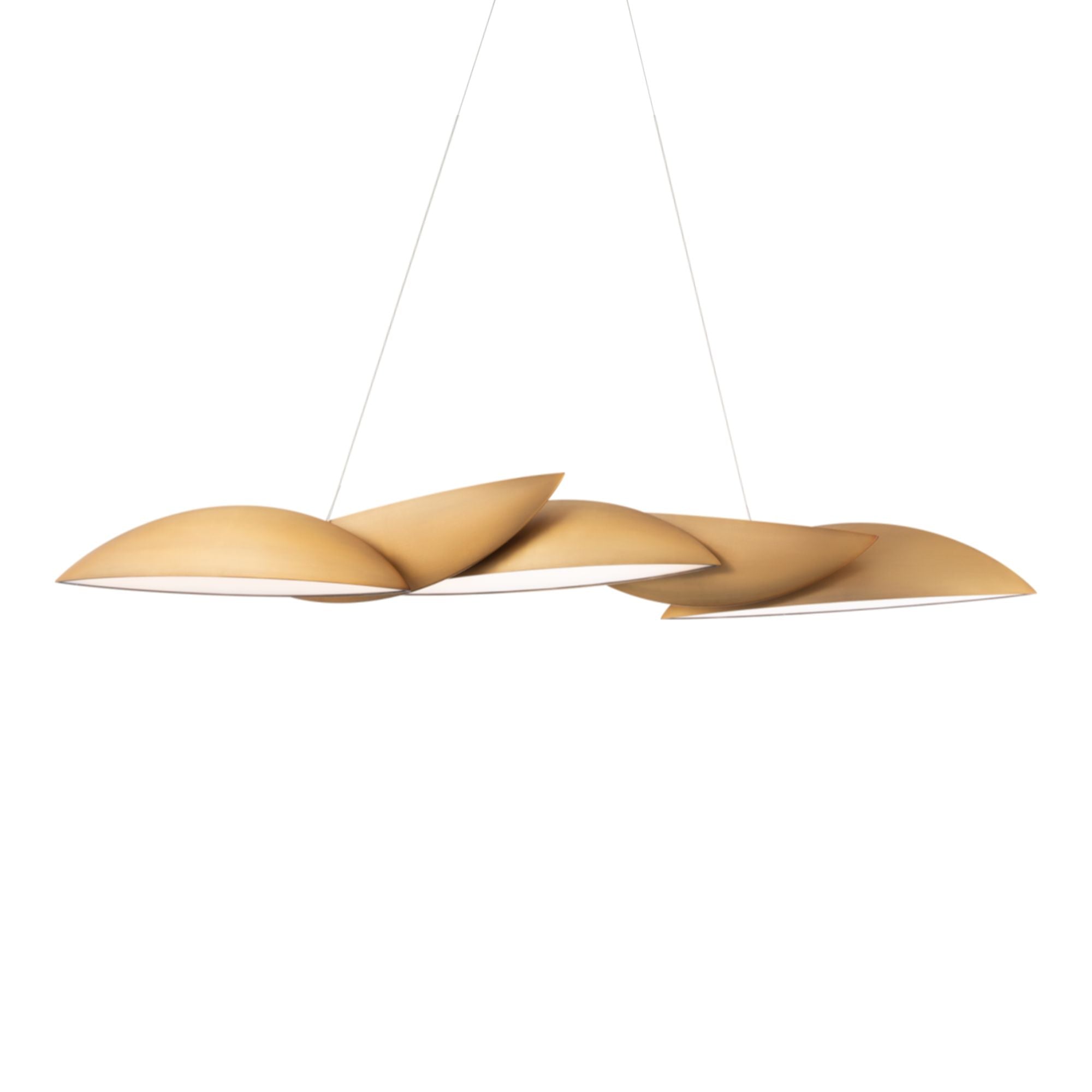 Sydney 56" LED Chandelier, Aged Brass Finish