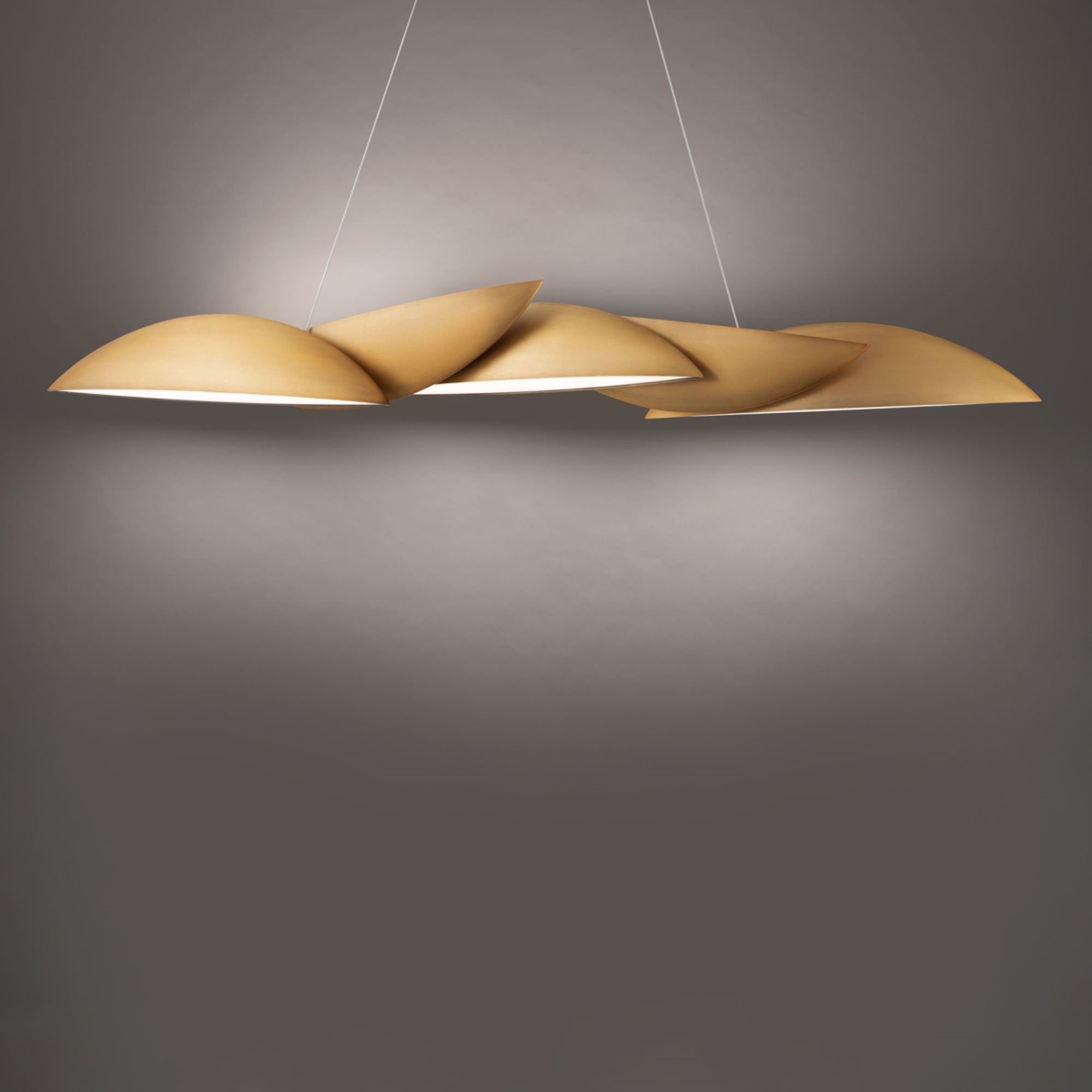 Sydney 56" LED Chandelier, Aged Brass Finish