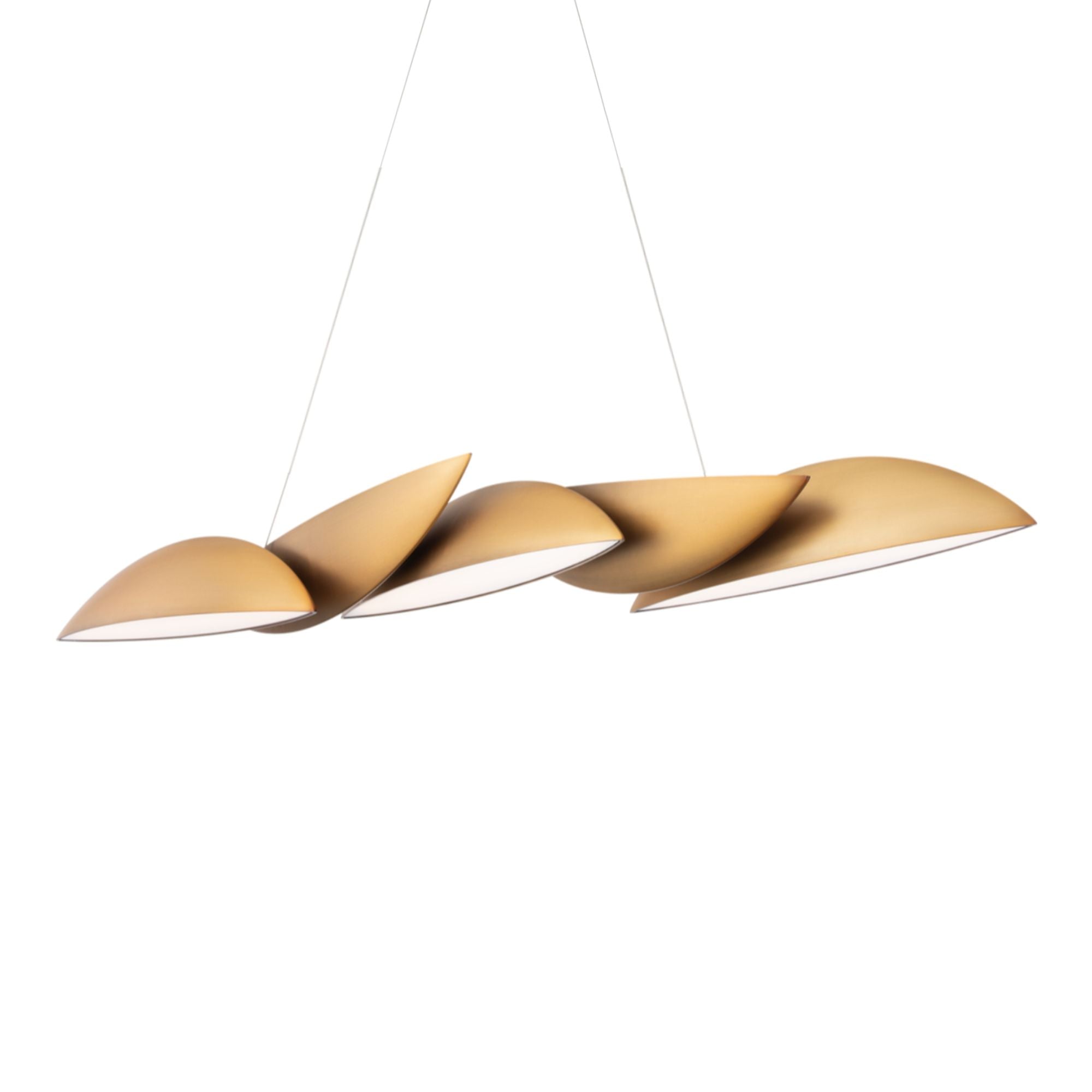 Sydney 56" LED Chandelier, Aged Brass Finish