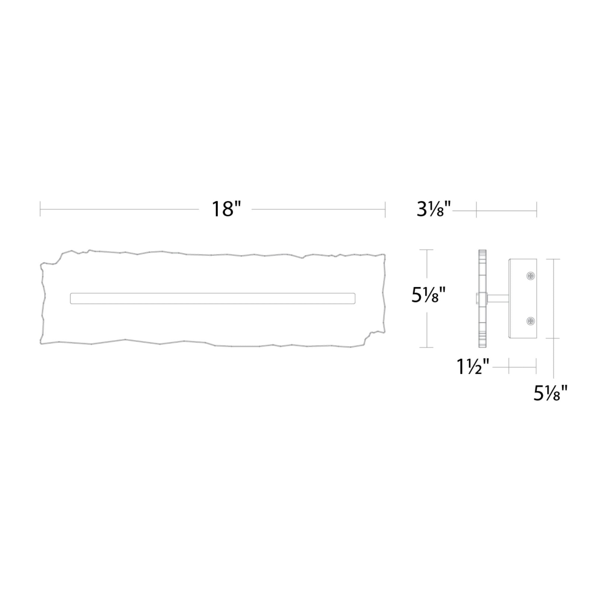 Taffeta 18" LED Wall Sconce, Aged Brass Finish