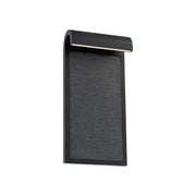 Modern Forms Takonic 16 in. Outdoor Sconce, Granite Stone/Black with Stone Shade & Acrylic Diffuser
