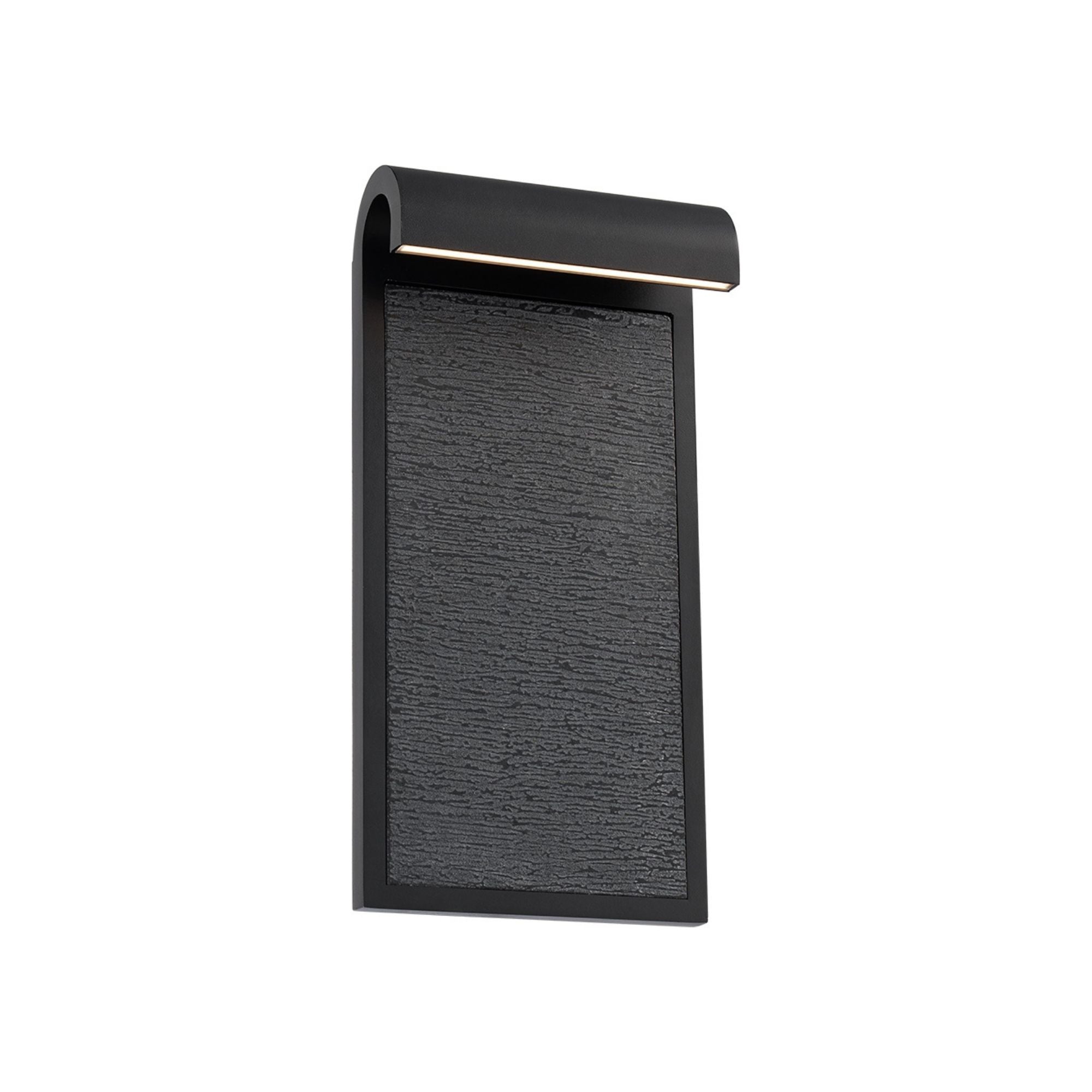 Modern Forms Takonic 16" LED Outdoor Wall Sconce, Granite Stone/Black Finish