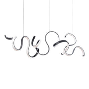 Tempest 67" LED Chandelier, Black Finish