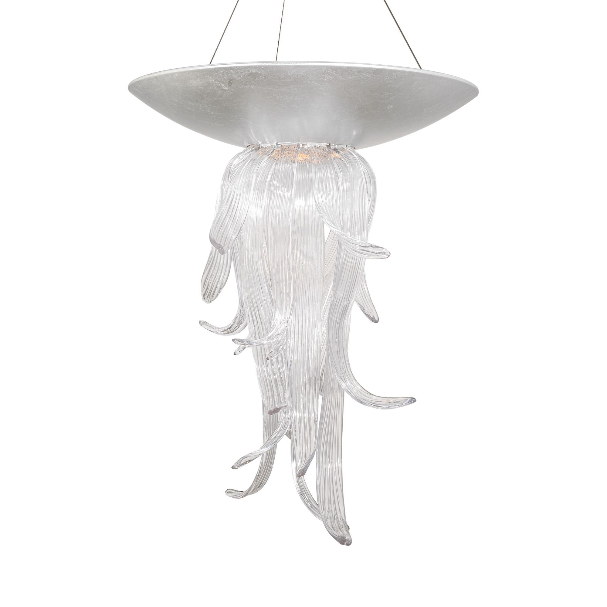 Tendril 32" LED Pendant Light, Silver Leaf Finish