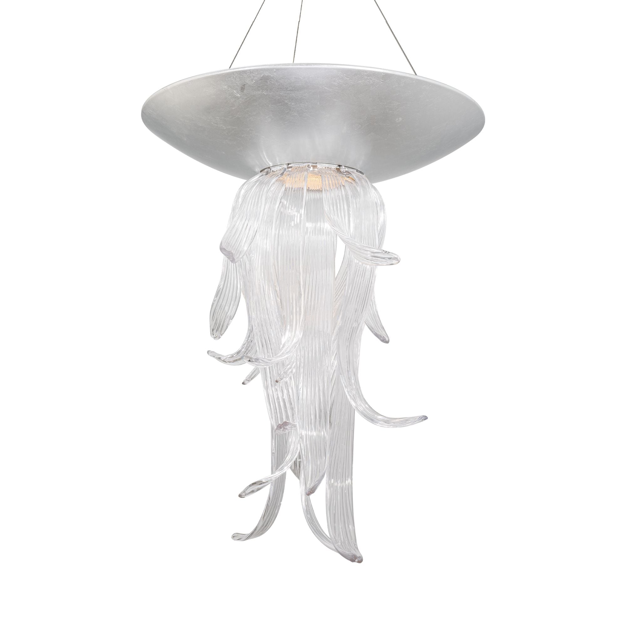 Tendril 32" LED Pendant Light, Silver Leaf Finish