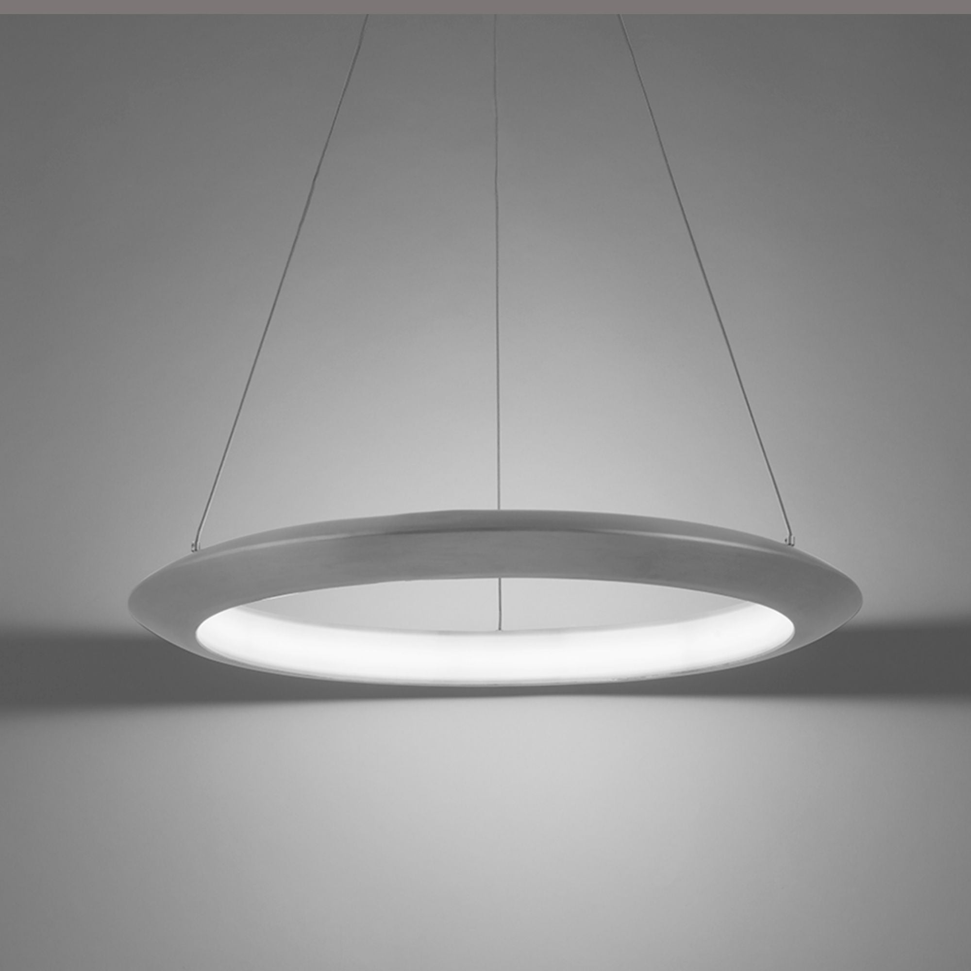 The Ring 24 in. LED Chandelier 3000K Aluminum Finish
