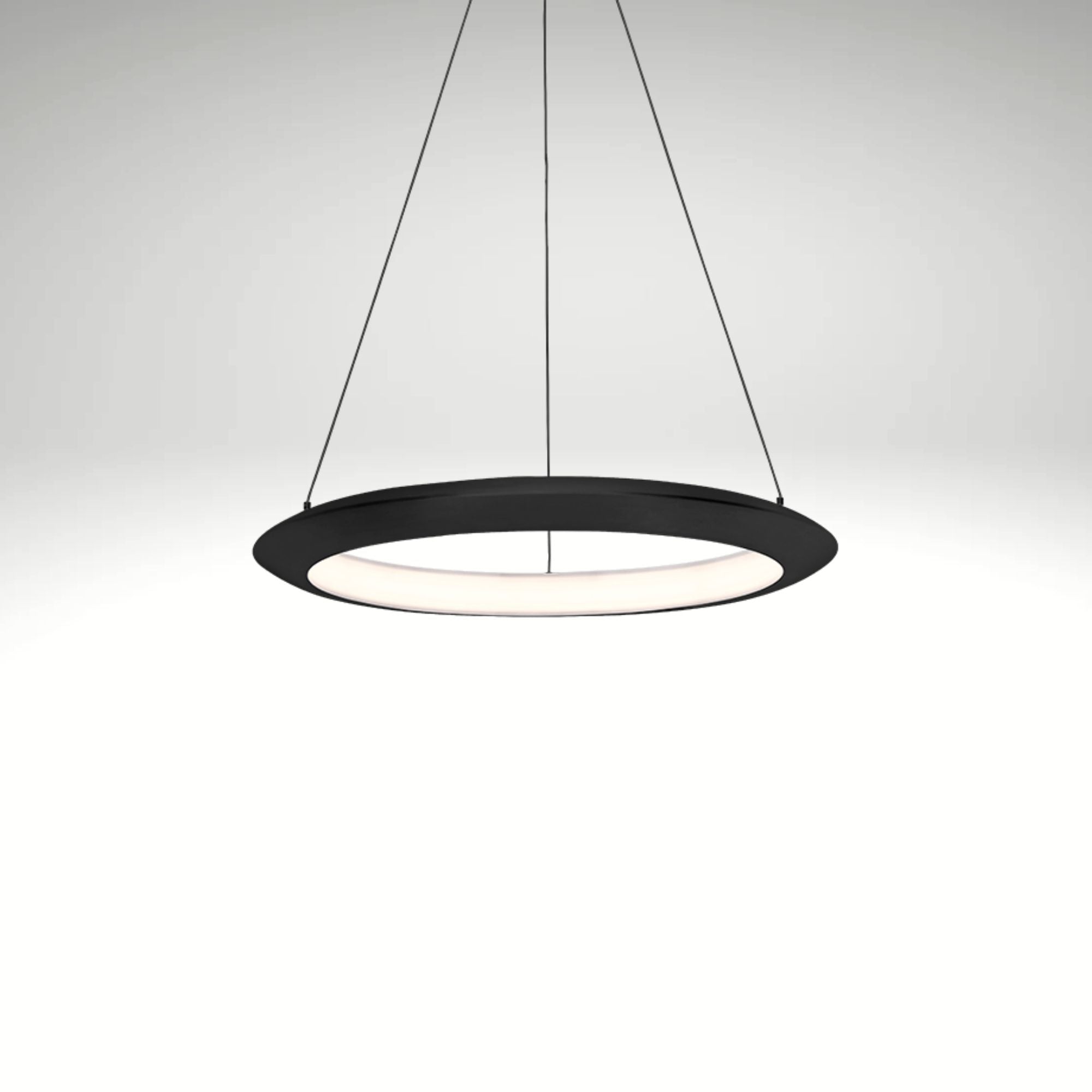 The Ring 24 in. LED Chandelier 3000K Black Finish