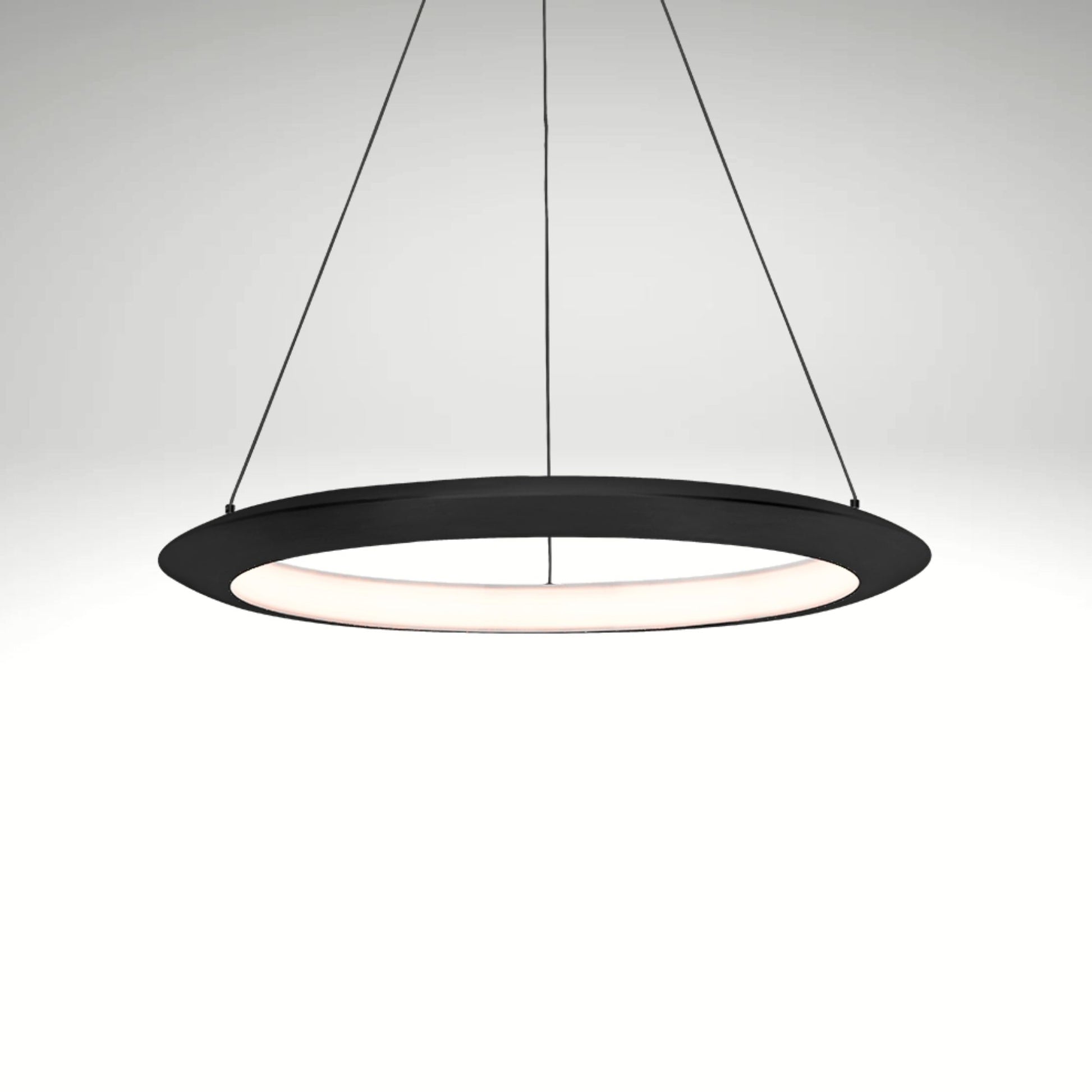 The Ring 36" LED Pendant, 3000K, Black Finish - Bees Lighting