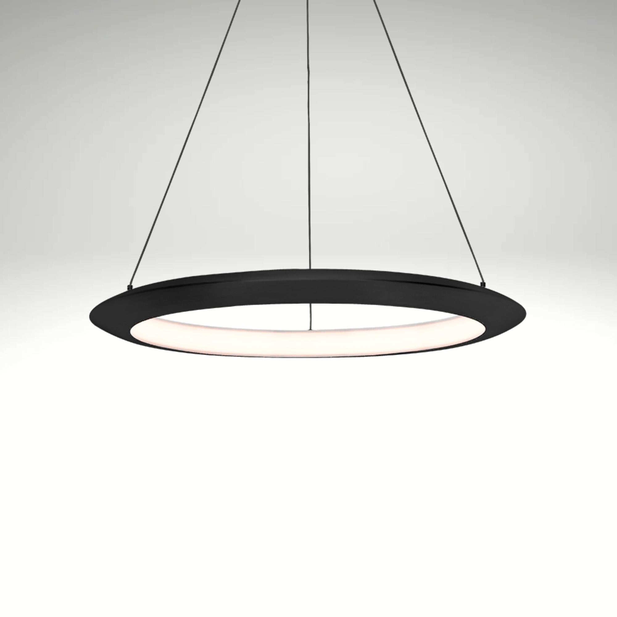The Ring 36 in. LED Chandelier Black Finish