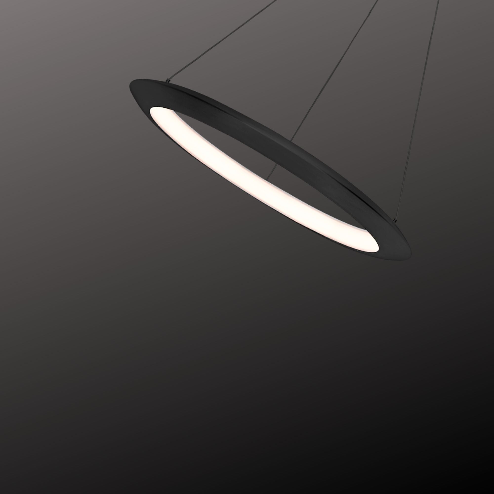 The Ring 36 in. LED Chandelier Black Finish
