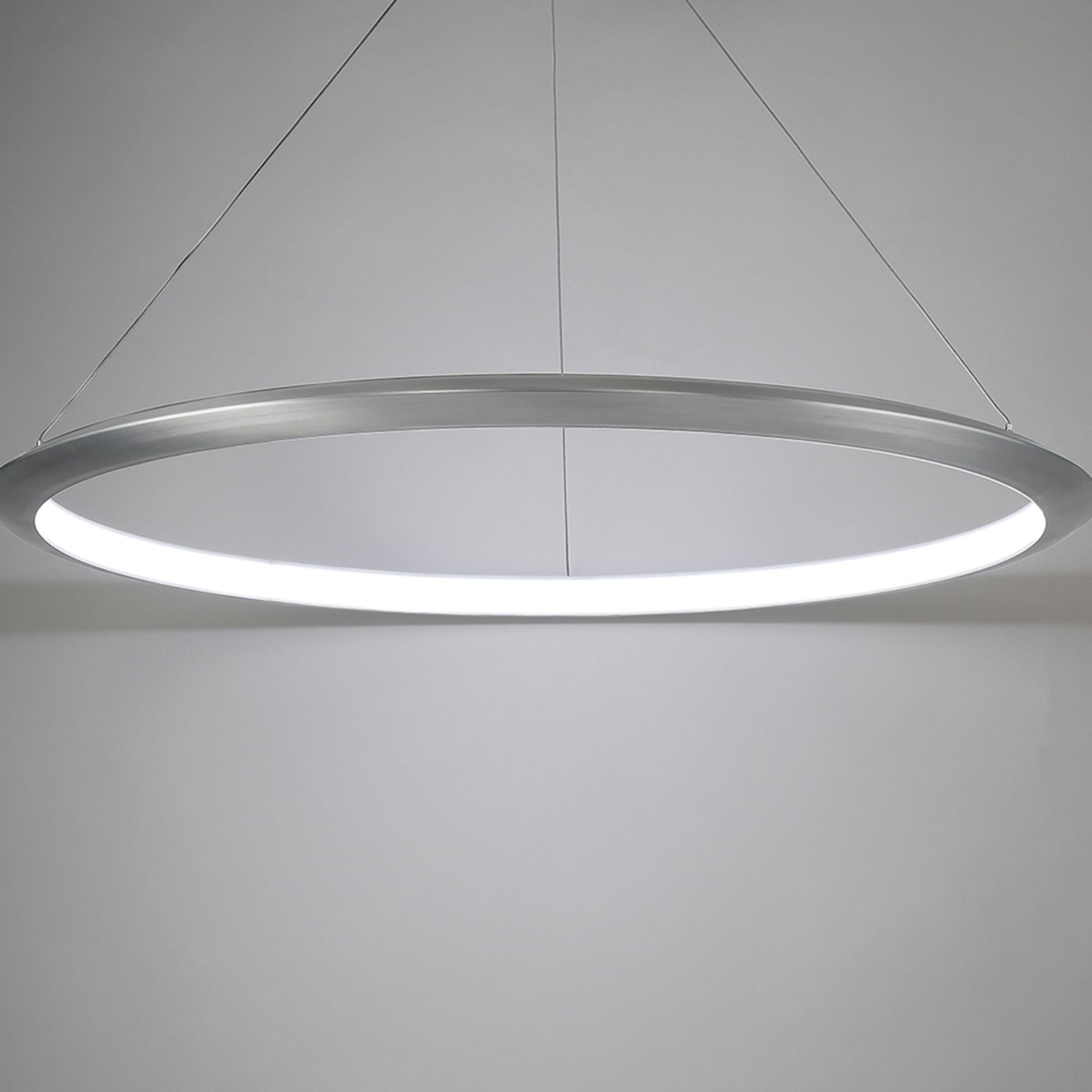 The Ring 48 in. LED Chandelier 3000K Aluminum Finish