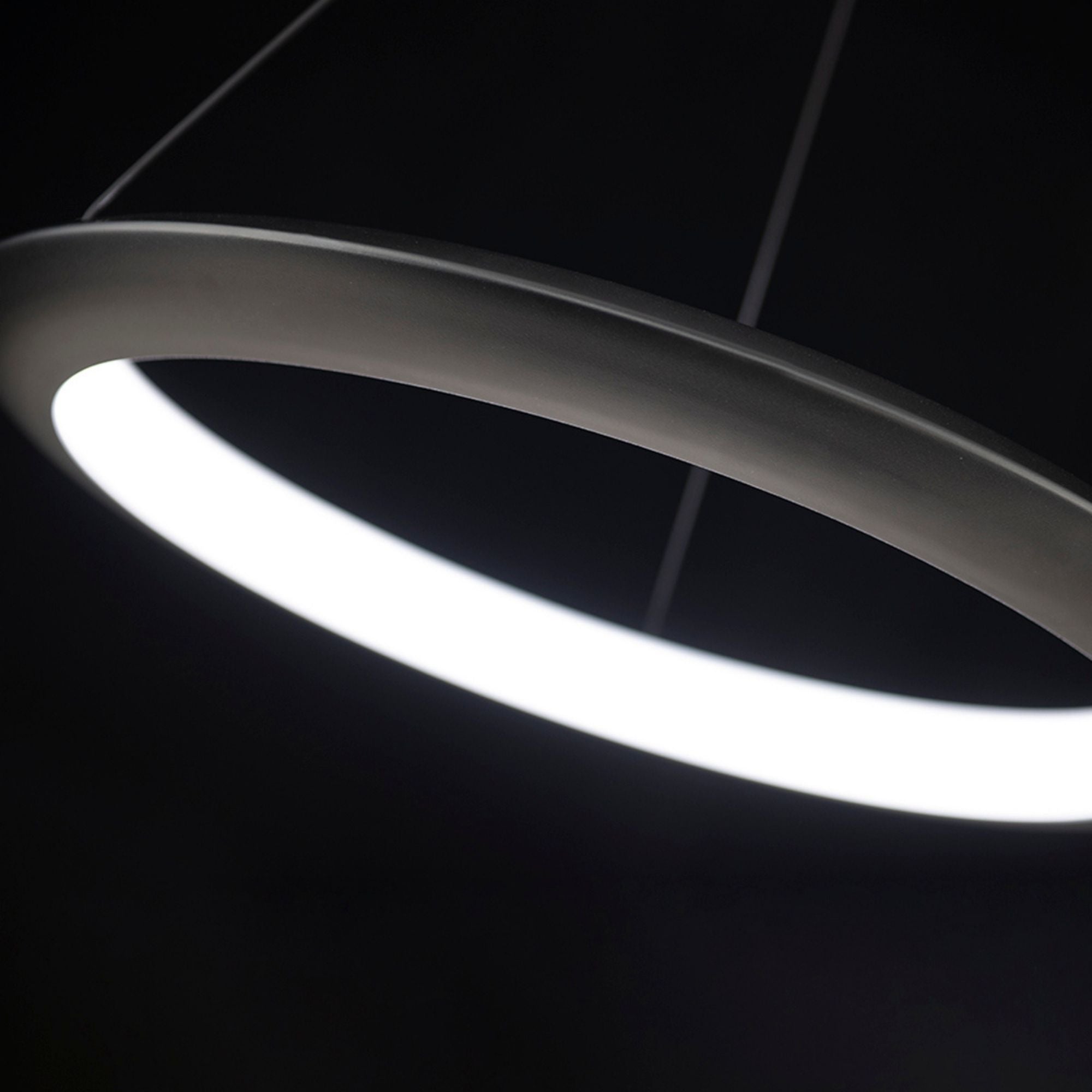 The Ring 48 in. LED Chandelier 3000K Black Finish