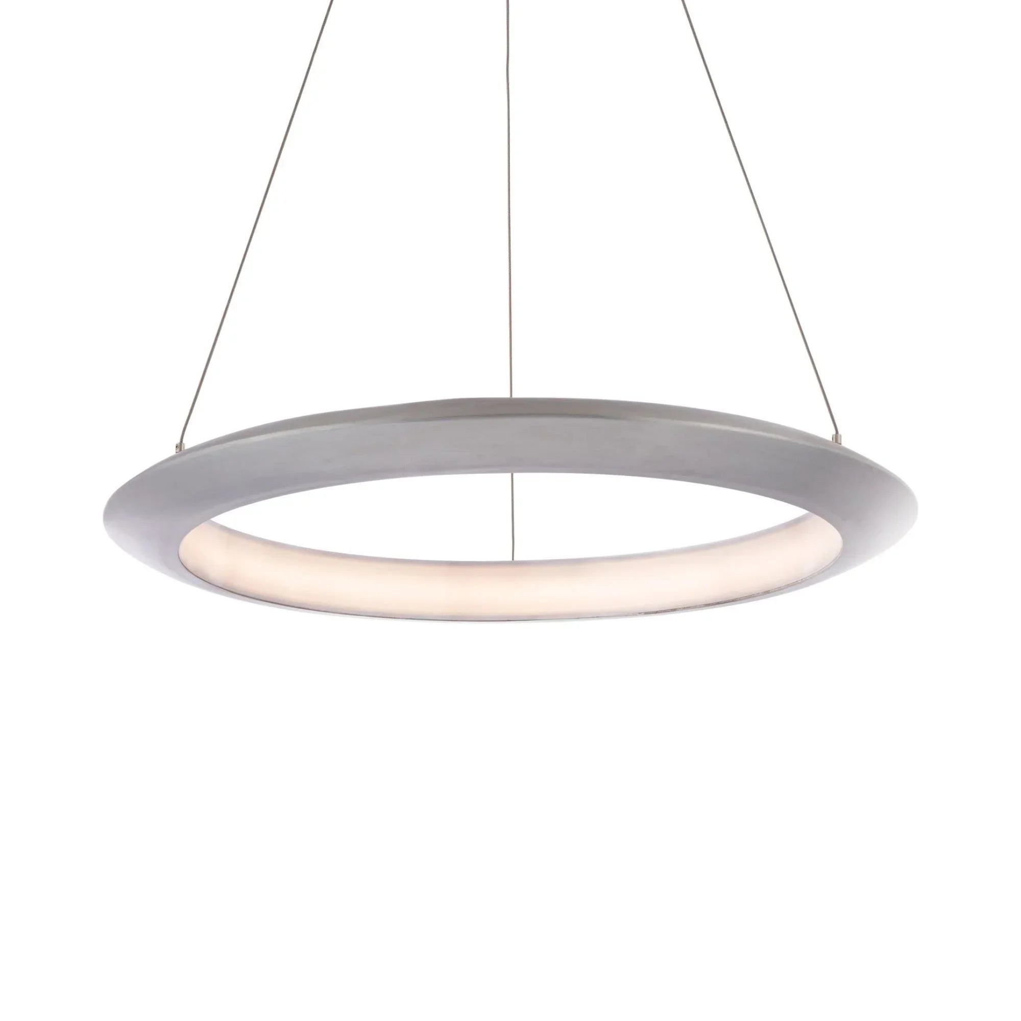 Modern Forms - The Ring 24" LED Pendant, 2700K, Brushed Aluminum Finish | Bees Lighting