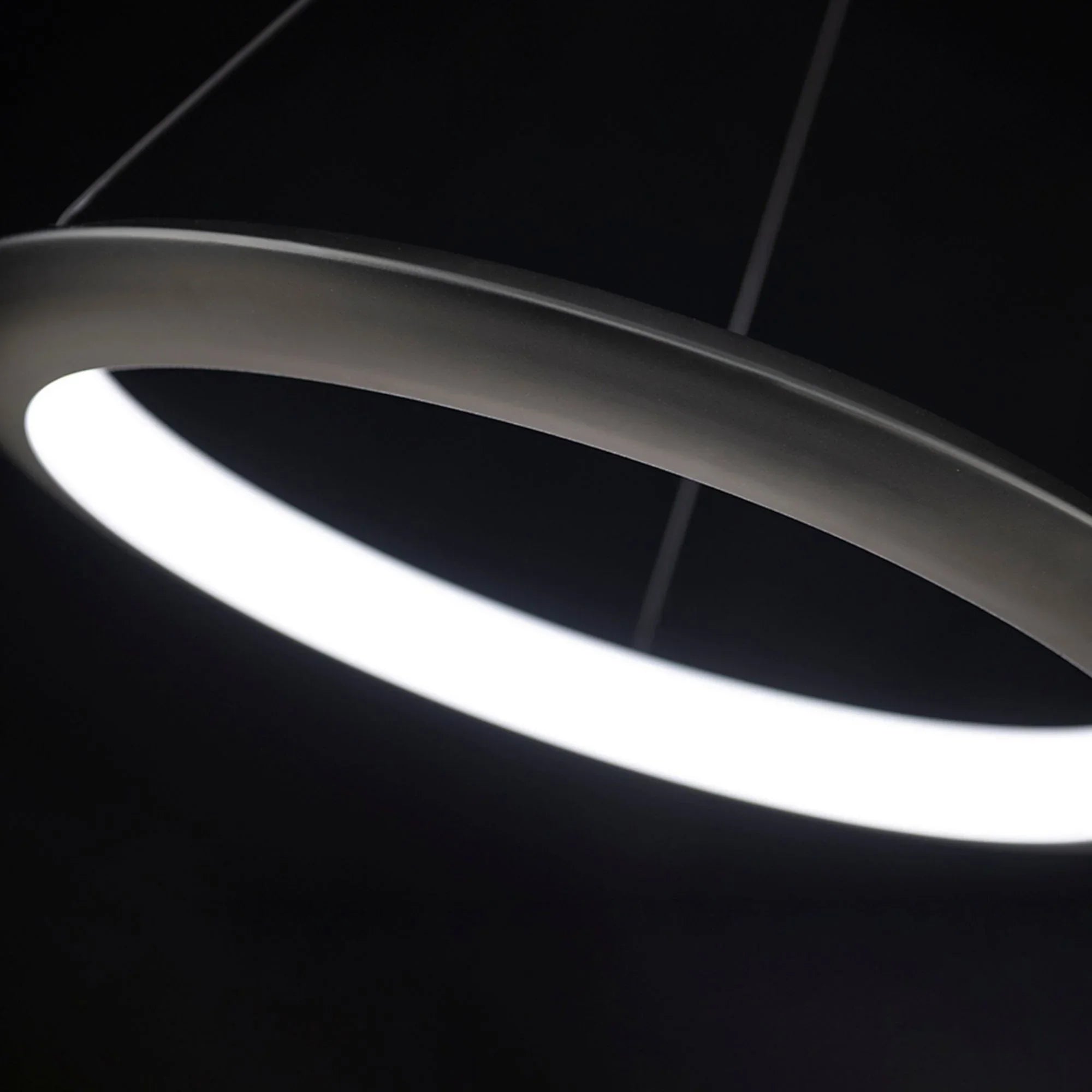 Modern Forms - The Ring 24" LED Pendant, 3000K, Black Finish | Bees Lighting