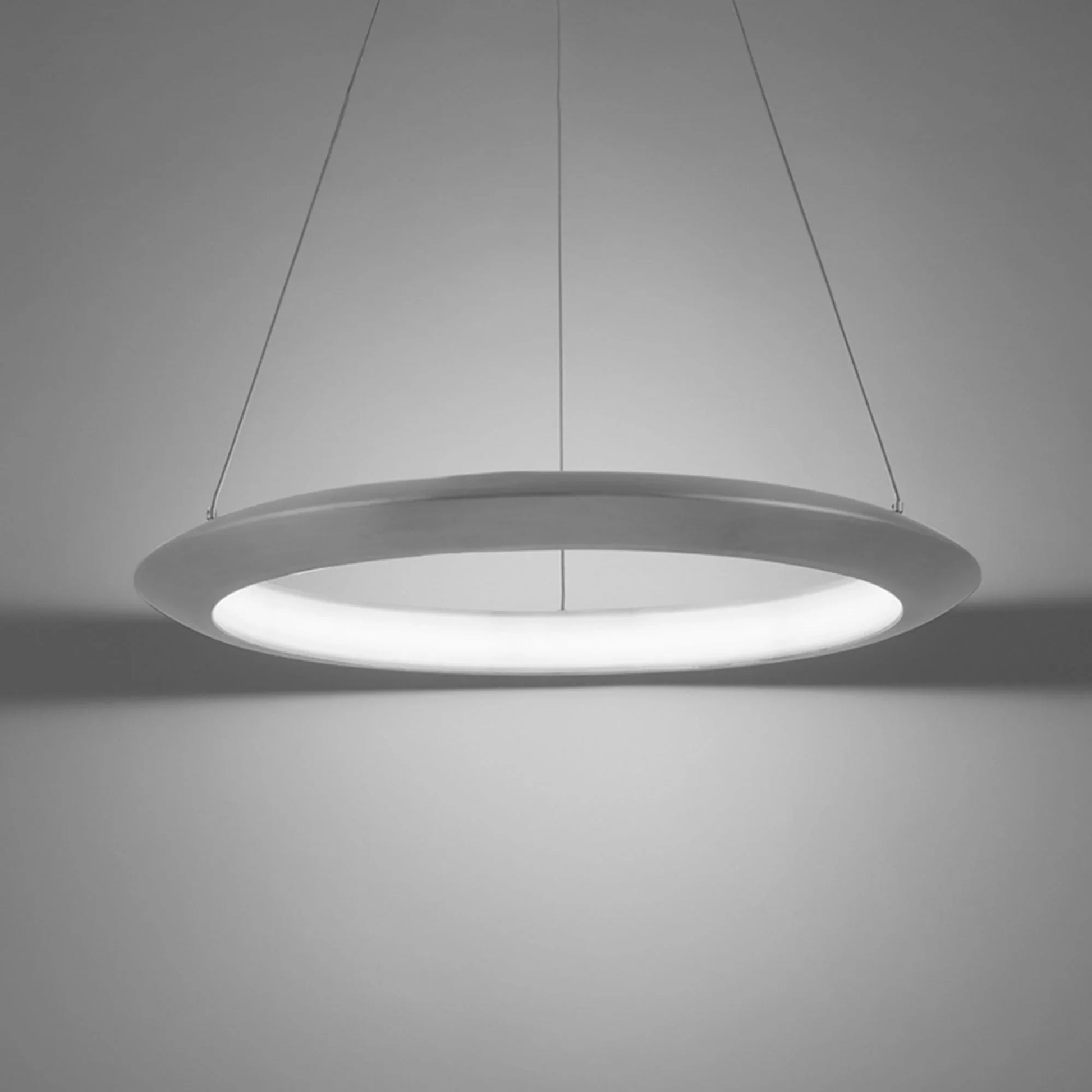 Modern Forms - The Ring 36" LED Pendant, 2700K, Brushed Aluminum Finish | Bees Lighting