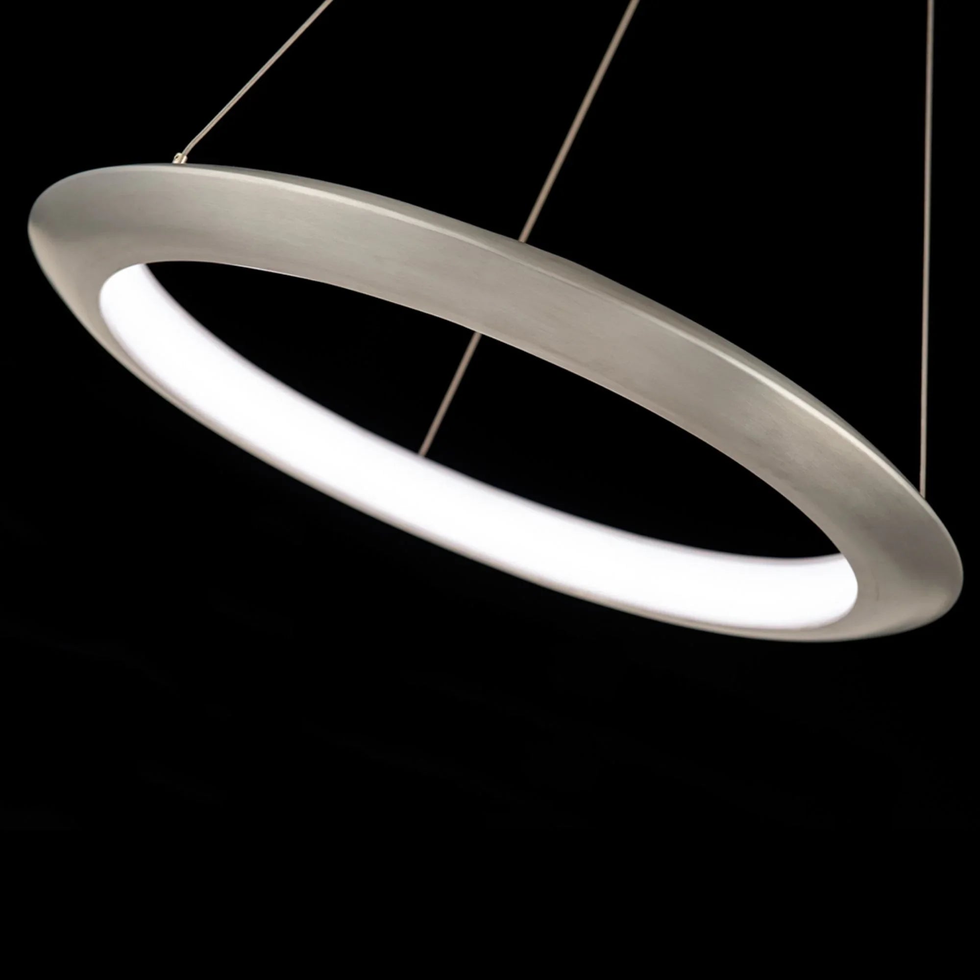 Modern Forms - The Ring 36" LED Pendant, 2700K, Brushed Aluminum Finish | Bees Lighting