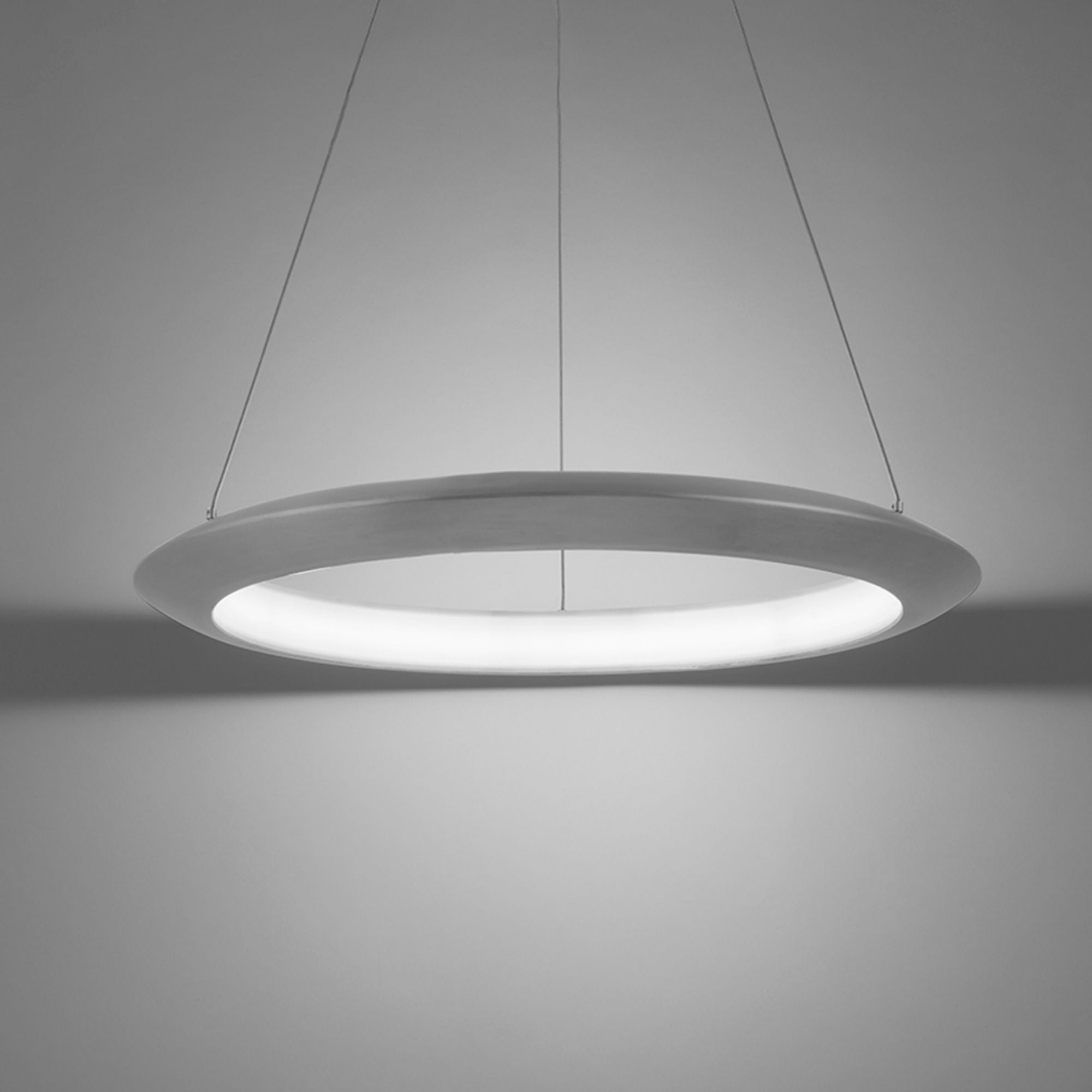 The Ring 36" LED Pendant, 3000K, Brushed Aluminum Finish