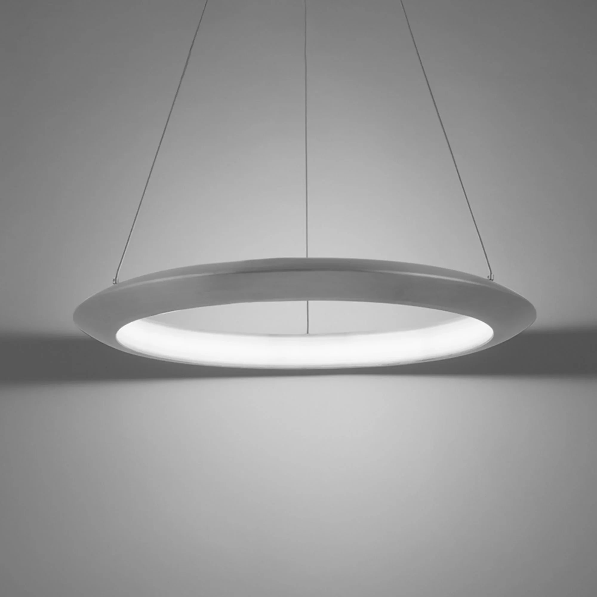 Modern Forms - The Ring 36" LED Pendant, 3500K, Brushed Aluminum Finish | Bees Lighting