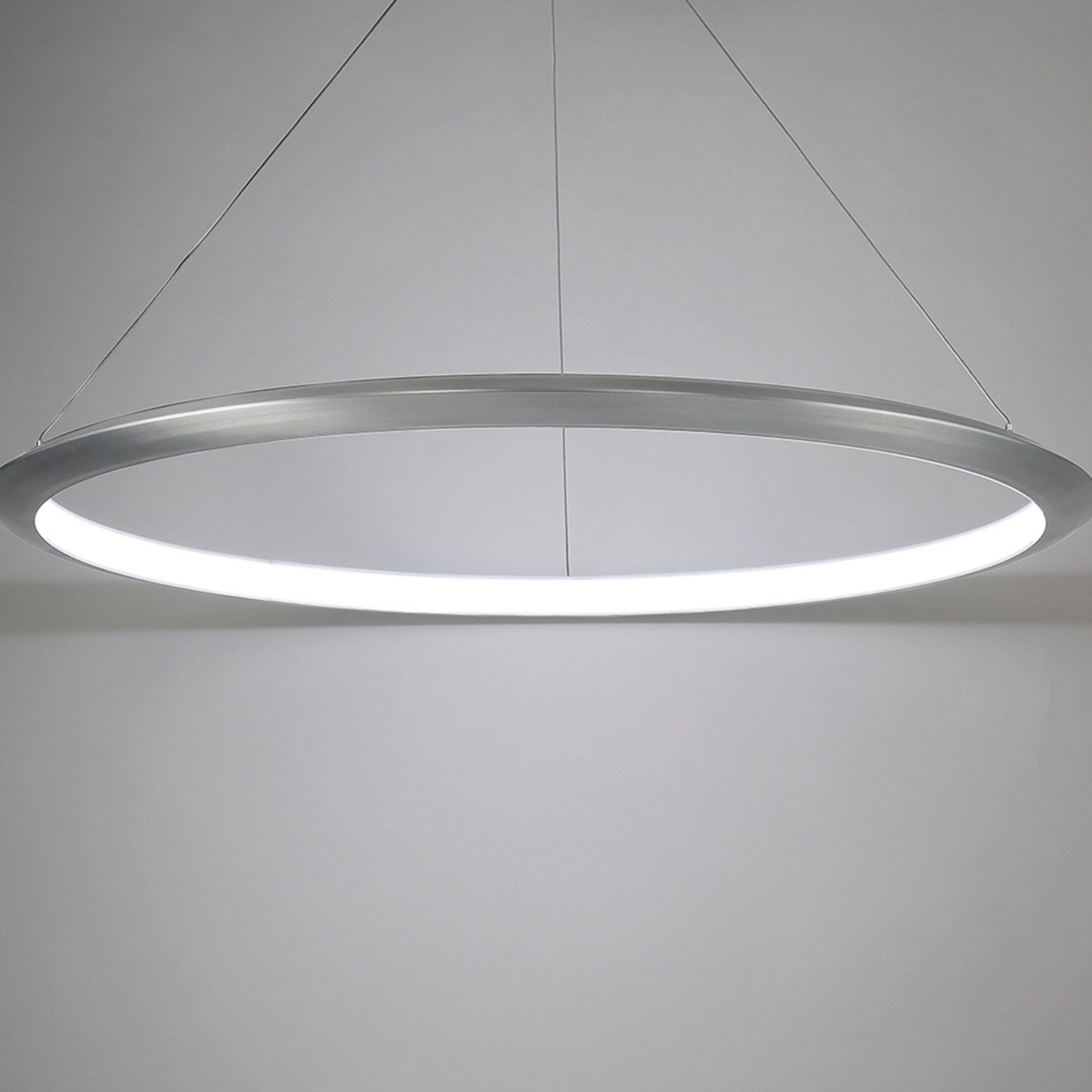The Ring 48" LED Pendant, 3500K, Brushed Aluminum Finish
