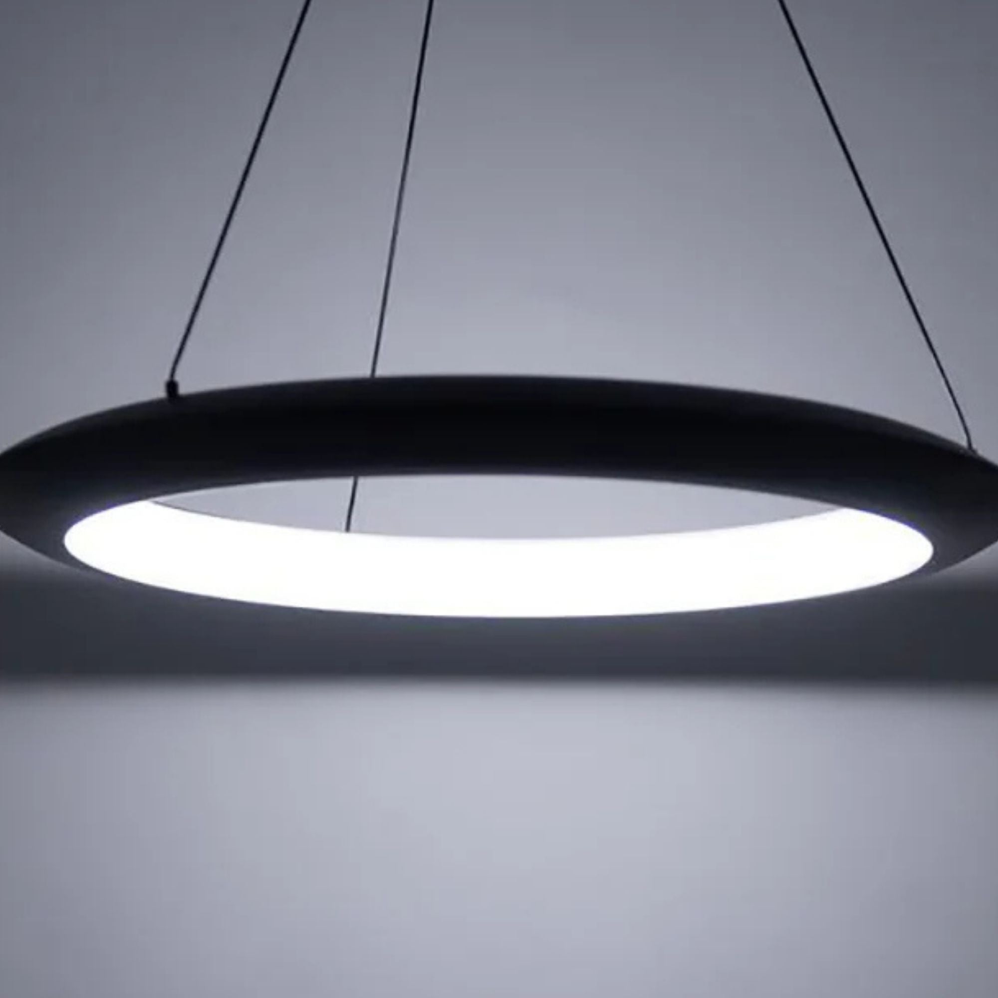 The Ring 48" LED Pendant, 3500K, Black Finish
