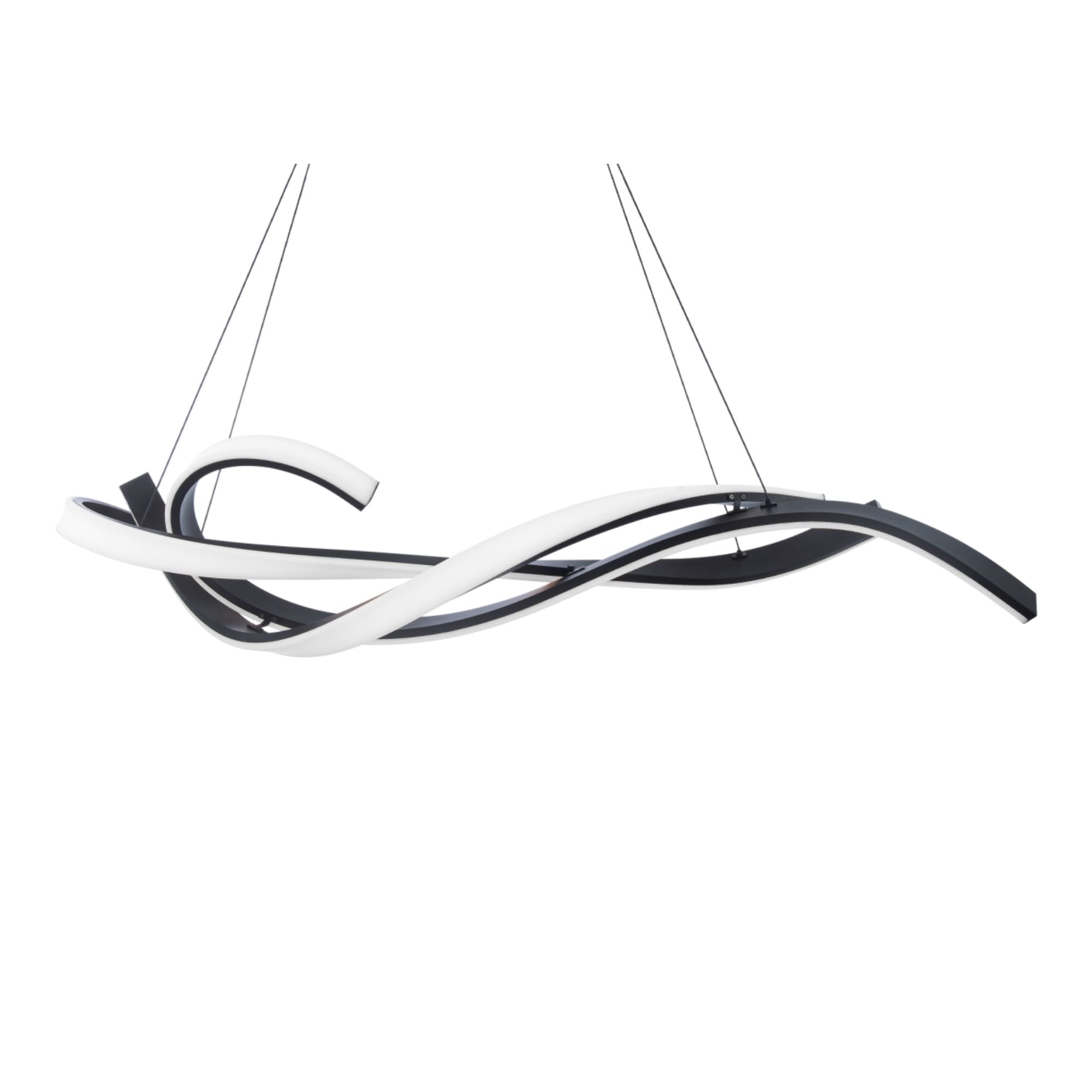 Tidal 57" LED Chandelier, Black Finish