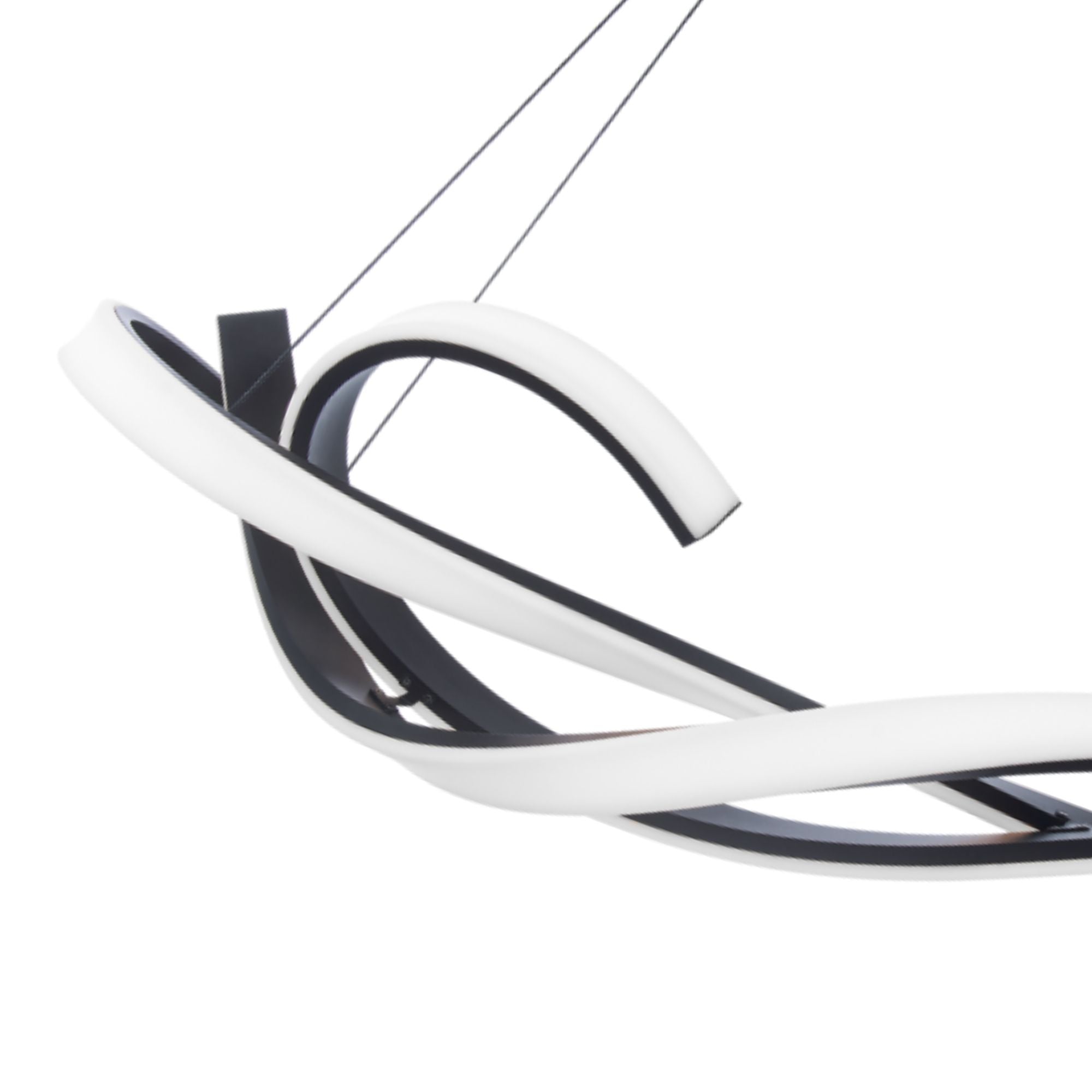 Tidal 57" LED Chandelier, Black Finish