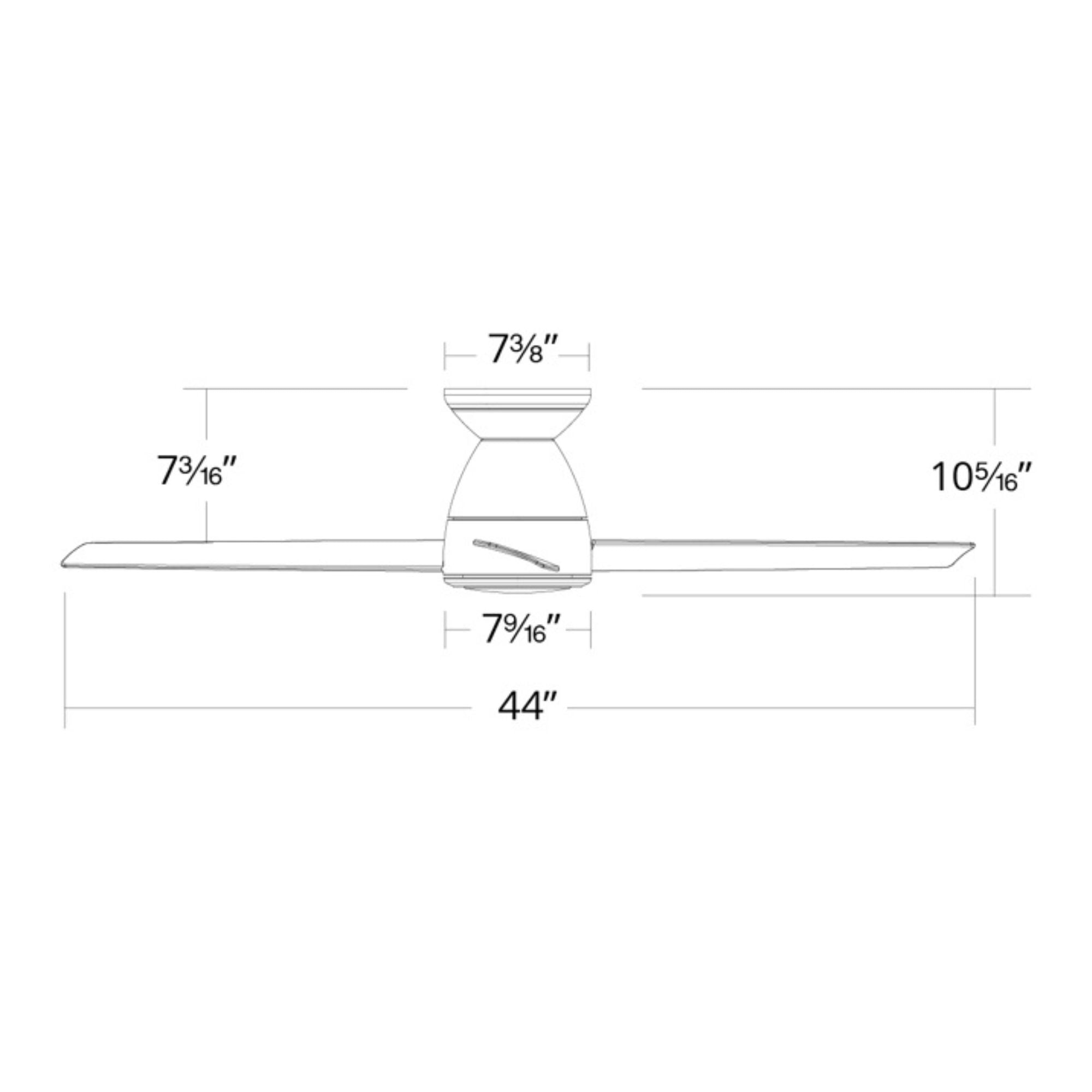 Tip Top 44" Matte White LED Smart Ceiling Fan