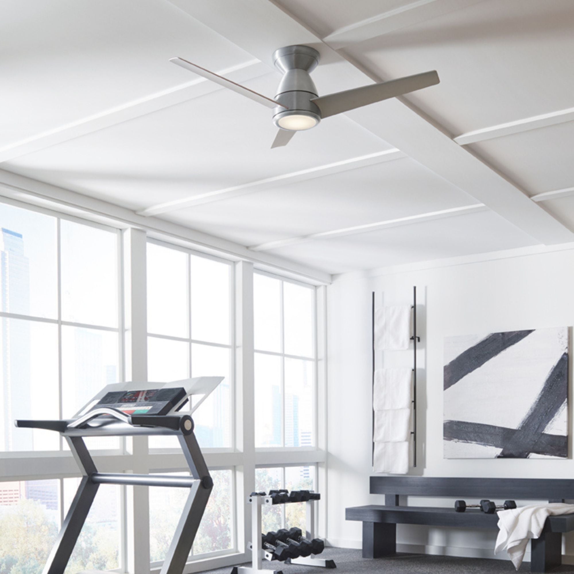 Tip Top 52" Brushed Aluminum LED Smart Ceiling Fan