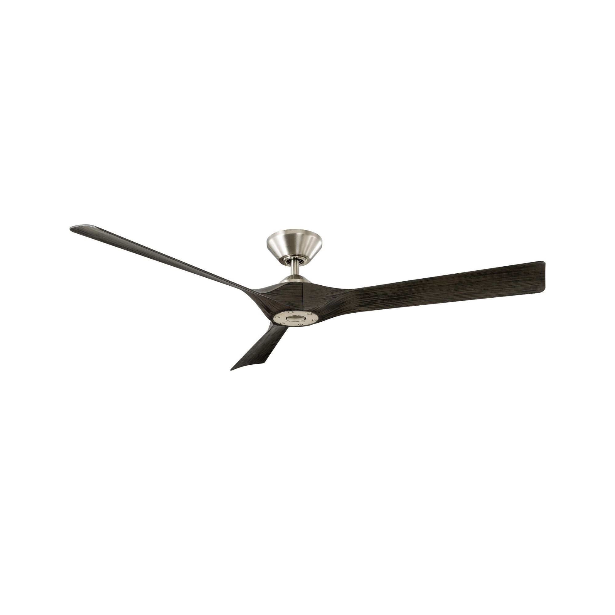 Torque 58" Smart Ceiling Fan, Brushed Nickel with Ebony Blades