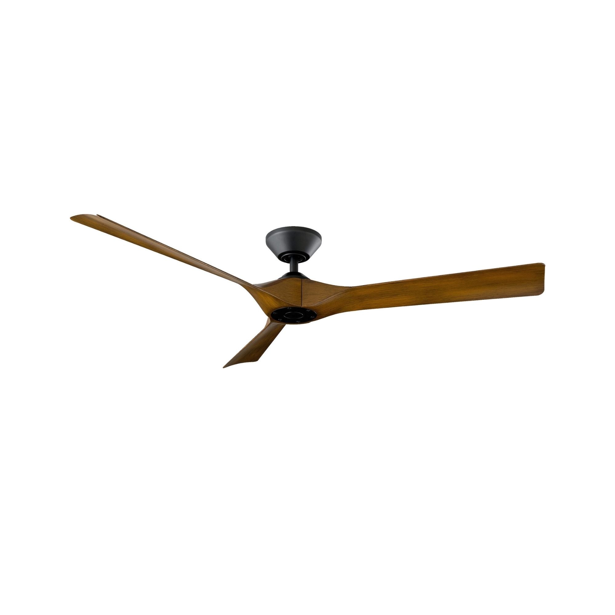 Torque 58" Smart Ceiling Fan, Matte Black with Distressed Koa Blades