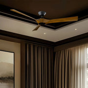 Modern Forms - Torque 58" Smart Ceiling Fan, Matte Black with Distressed Koa Blades | Bees Lighting