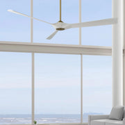 Modern Forms - Torque 70" Smart Ceiling Fan, Soft Brass with Matte White Blades | Bees Lighting