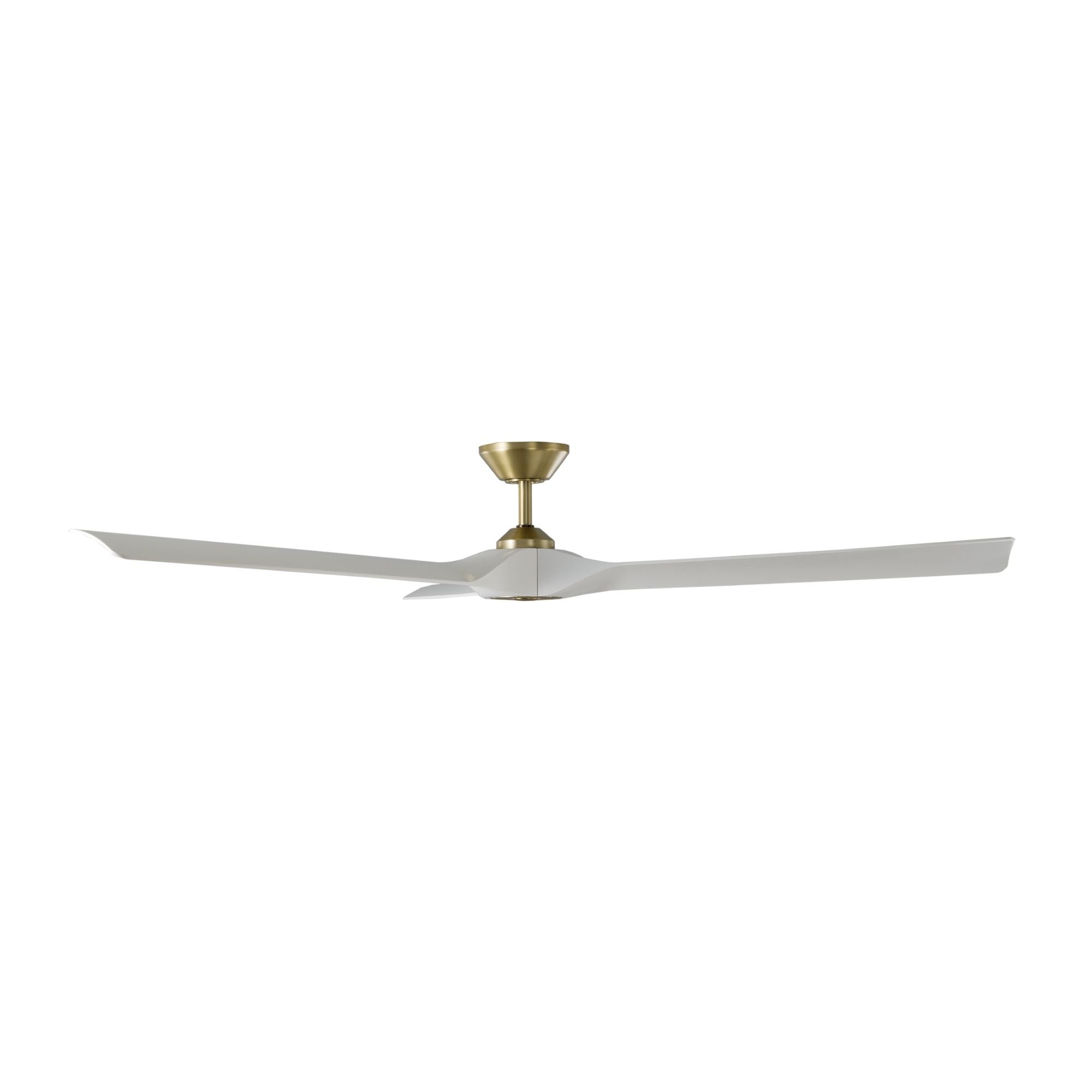 Torque 70" Smart Ceiling Fan, Soft Brass with Matte White Blades