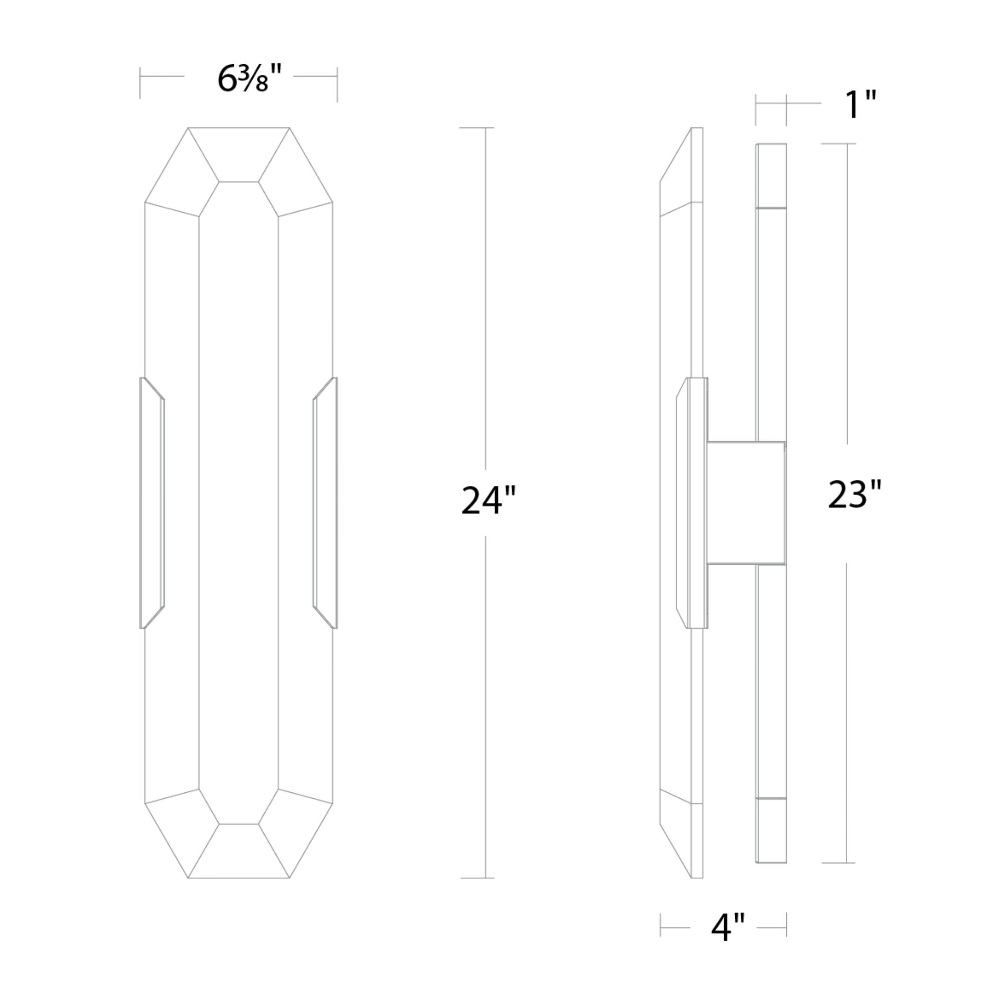 Toulouse 24" LED Wall Sconce, Aged Brass Finish