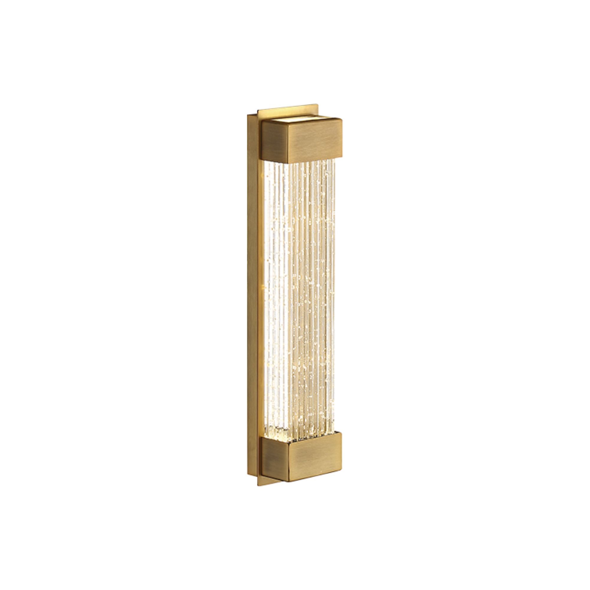 Tower 14" LED Wall Light, Aged Brass Finish