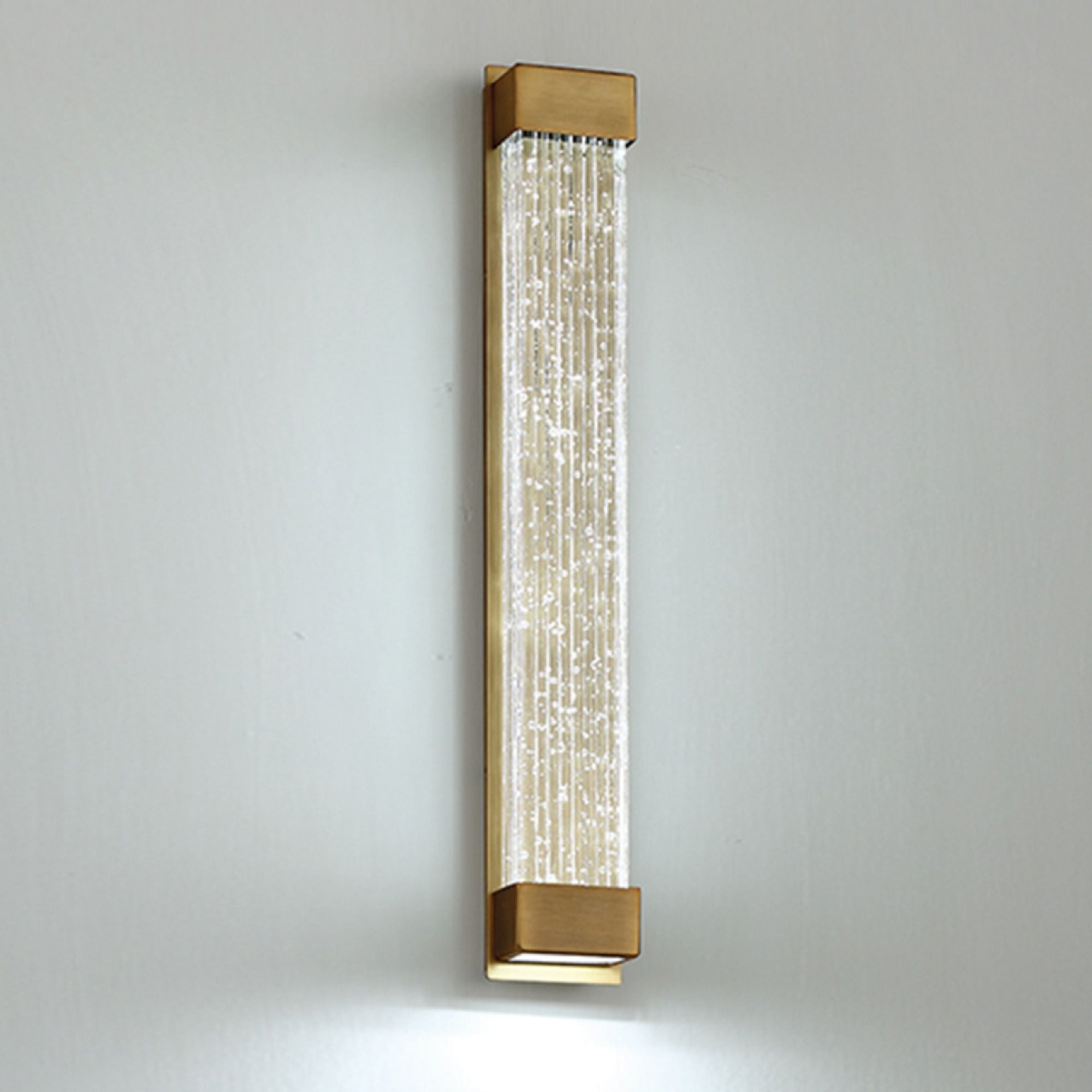 Tower 27" LED Wall Light, Aged Brass Finish
