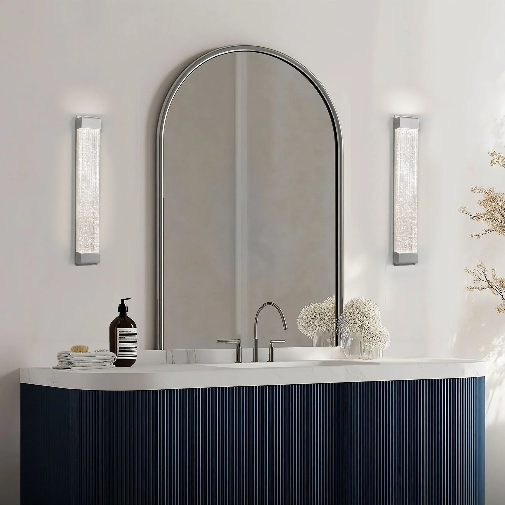 Modern Forms - Tower 27" LED Wall Sconce, Brushed Nickel Finish | Bees Lighting