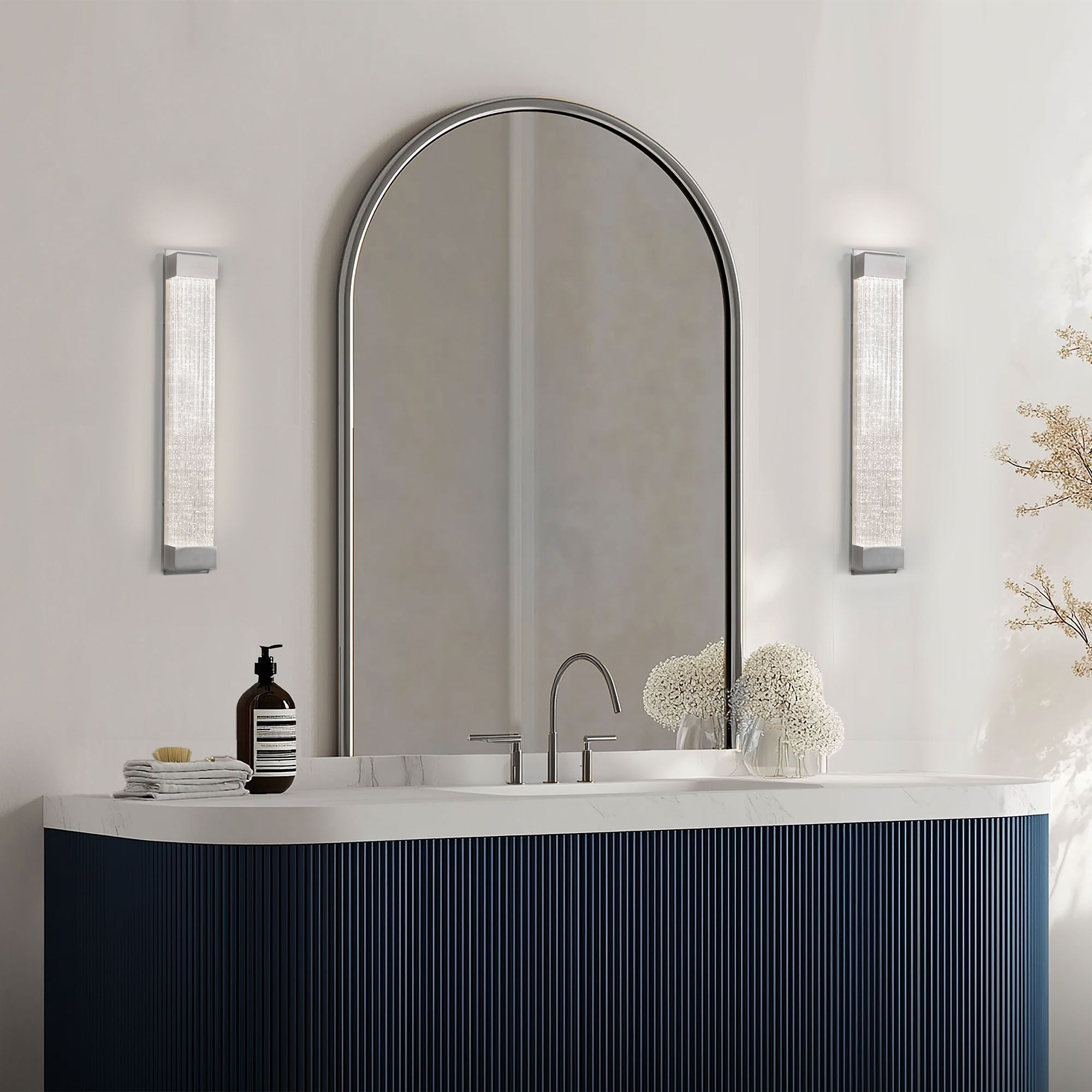 Tower 27" LED Wall Sconce, Brushed Nickel Finish