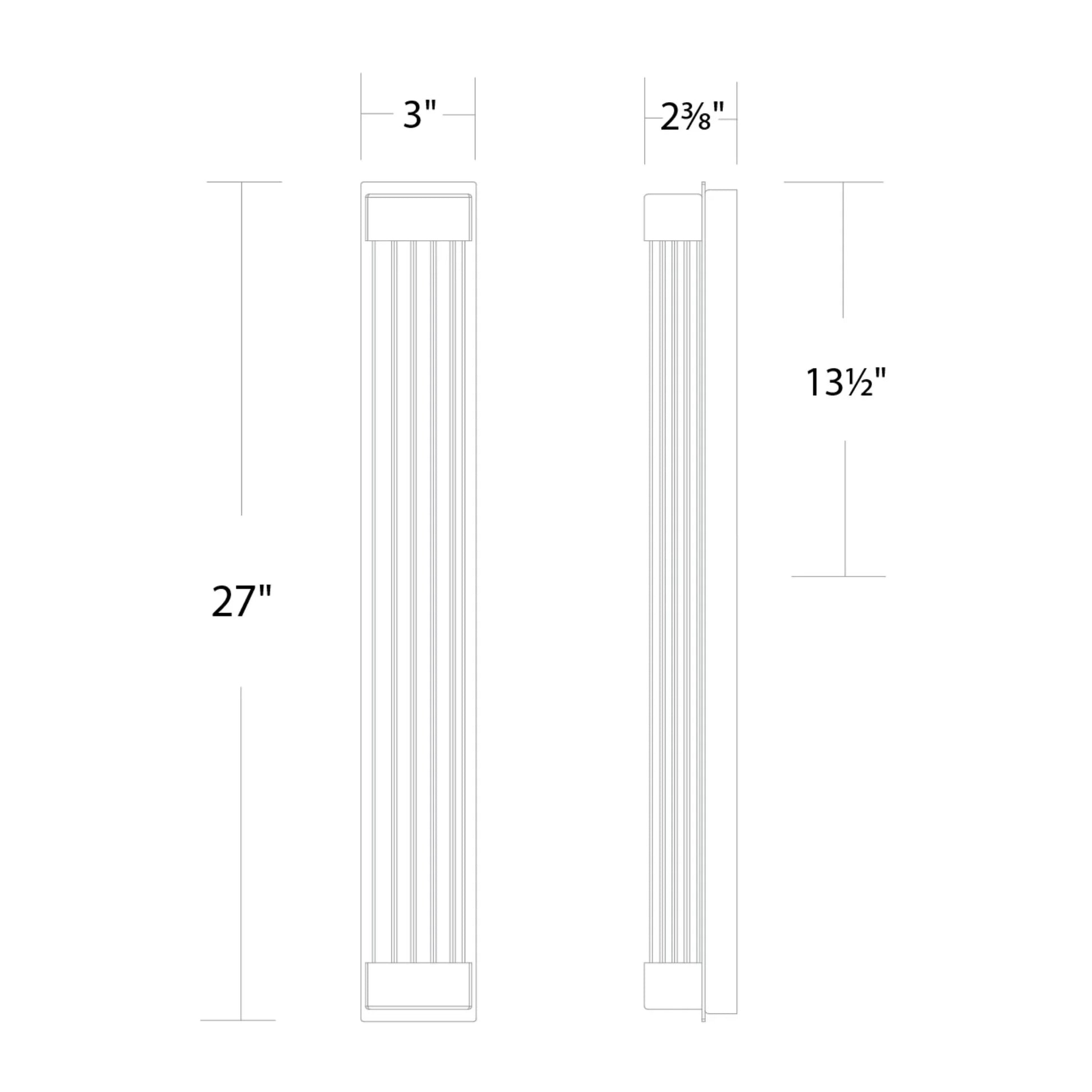 Modern Forms - Tower 27" LED Wall Sconce, Brushed Nickel Finish | Bees Lighting