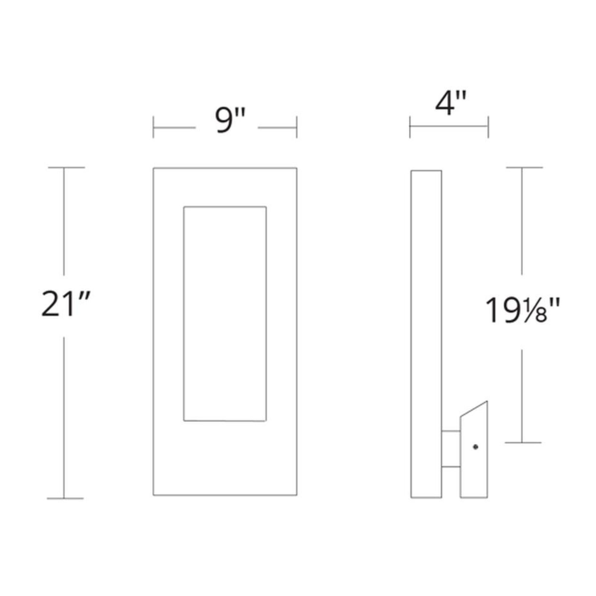 Twilight 21" LED Outdoor Wall Sconce, Black Finish - Bees Lighting