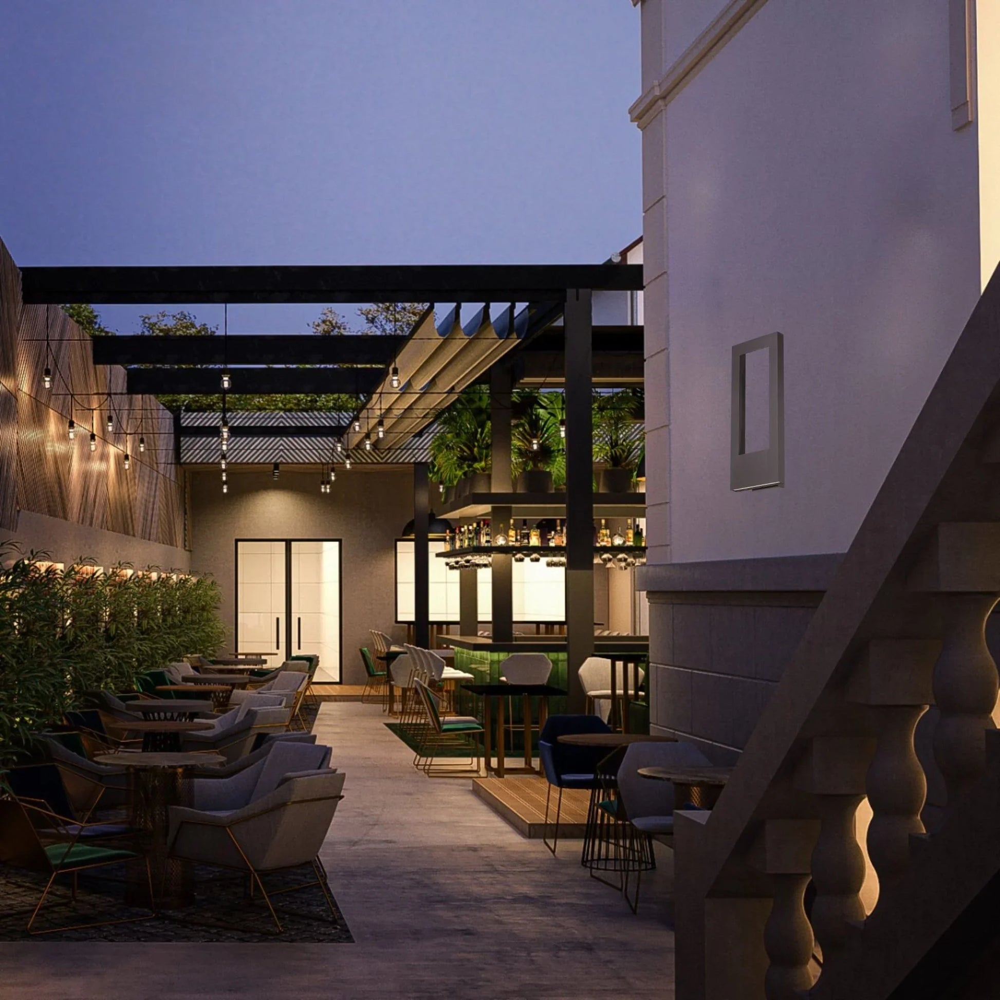 Modern Forms - Twilight 21" LED Outdoor Wall Sconce, Bronze Finish | Bees Lighting